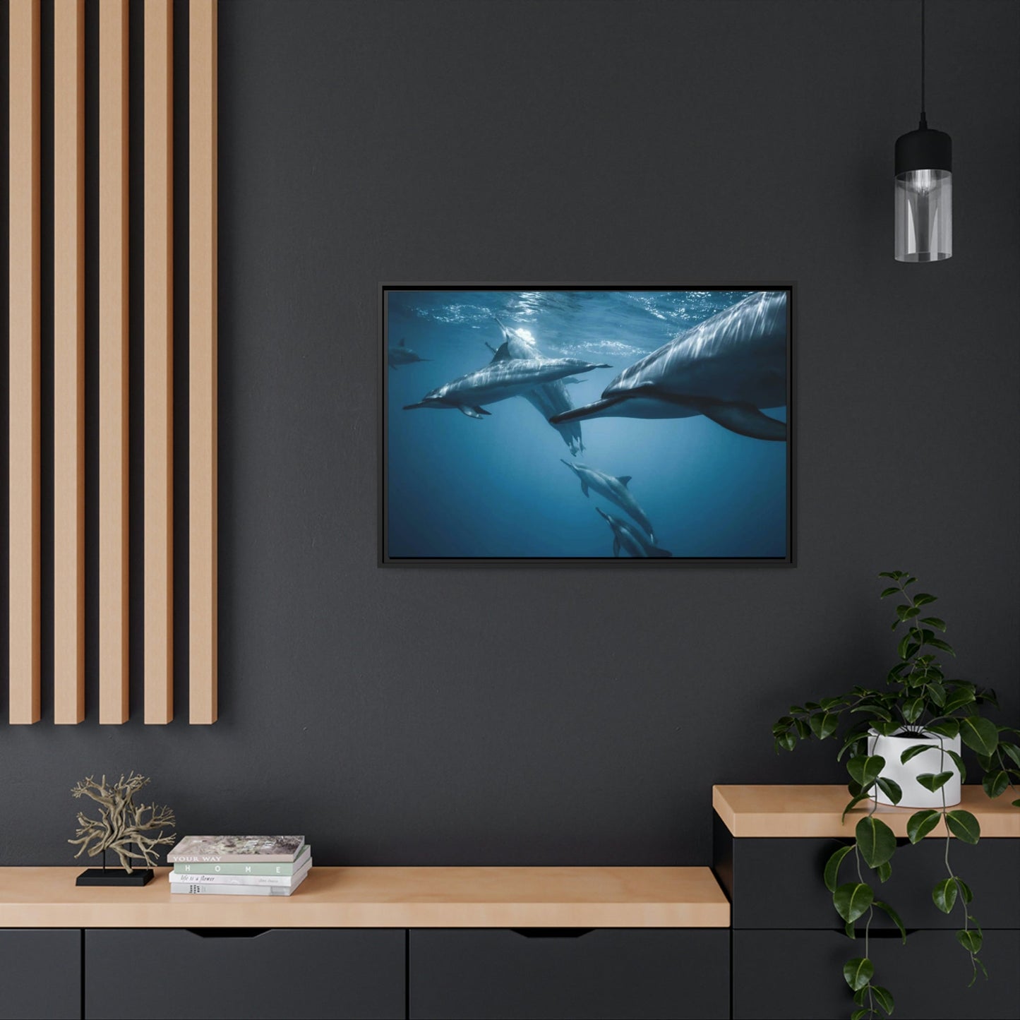 Dolphin Delight: Canvas Print and Wall Art of Joyful Dolphins