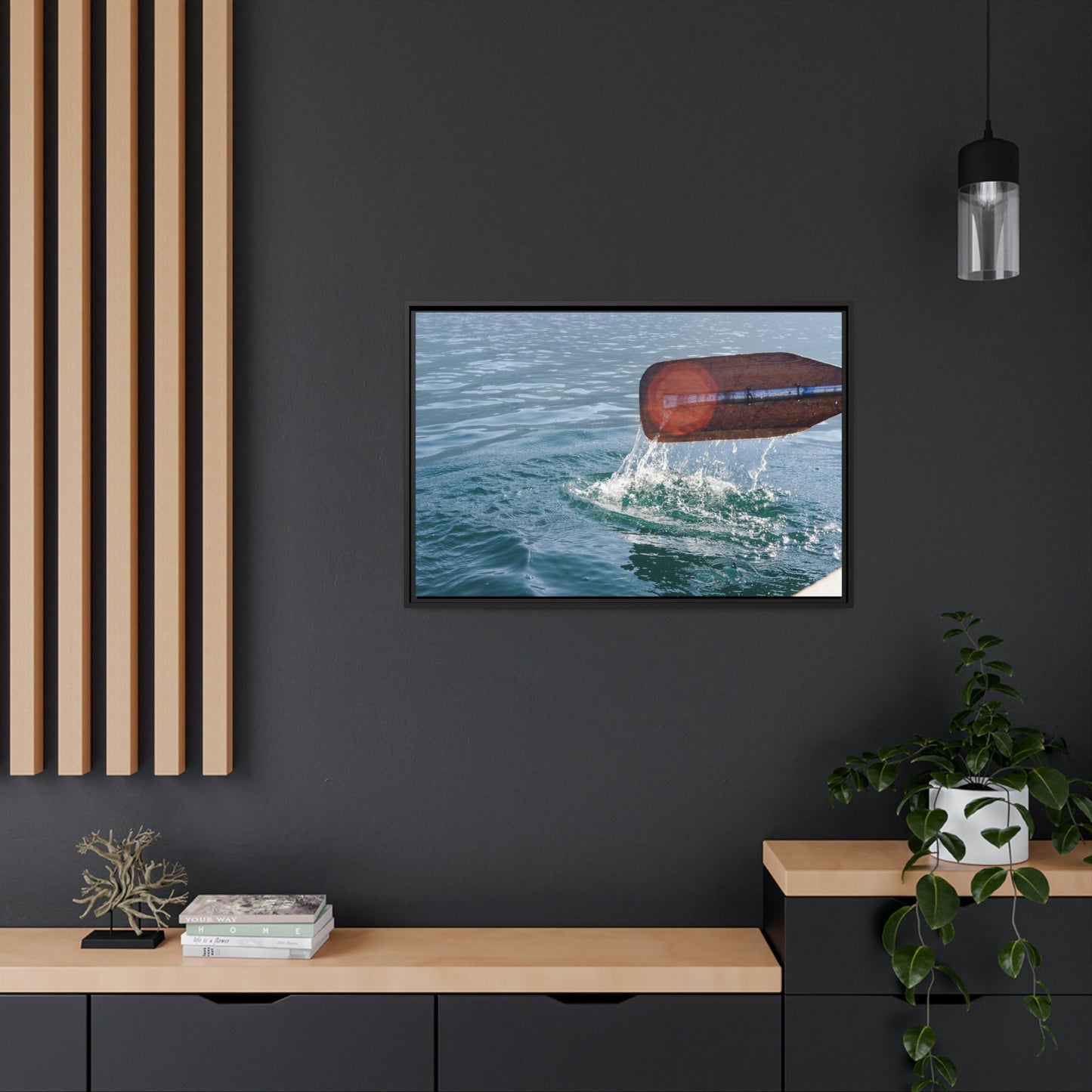 Sailing the Seas: Natural Canvas and Framed Poster with Boating Art