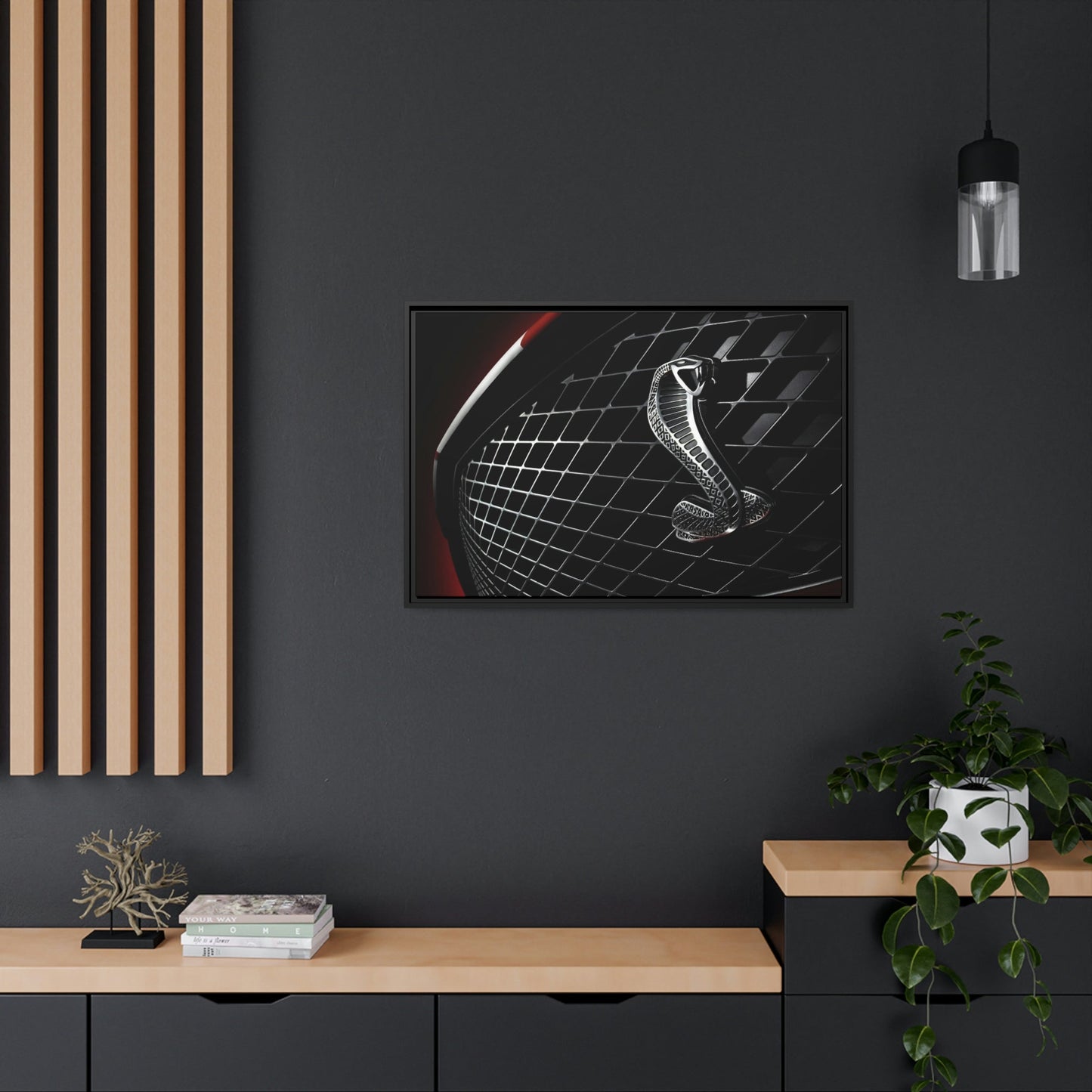 Sleek and Powerful: Mustang Sports Car Art on Canvas for Modern Interiors