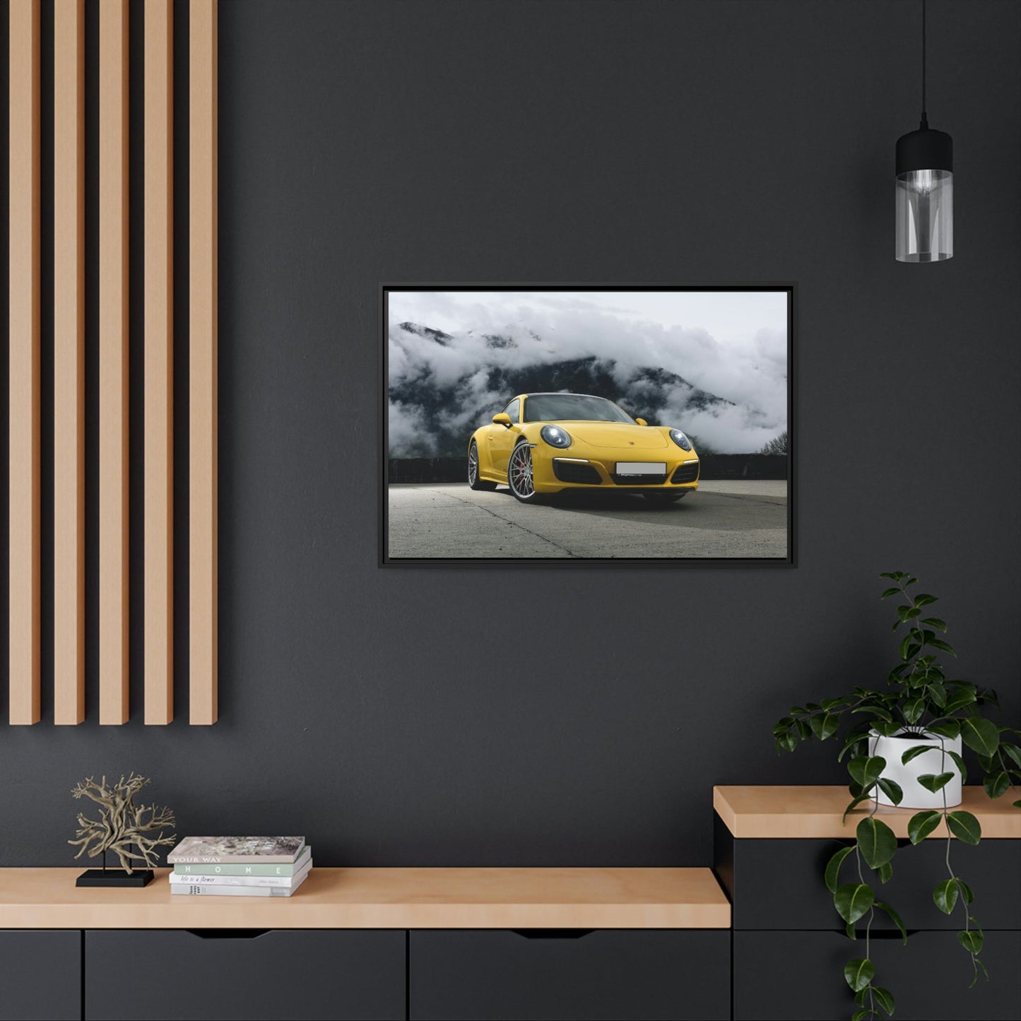 Porsche in the Mountains: A Scenic Canvas & Poster Print for Adventurers