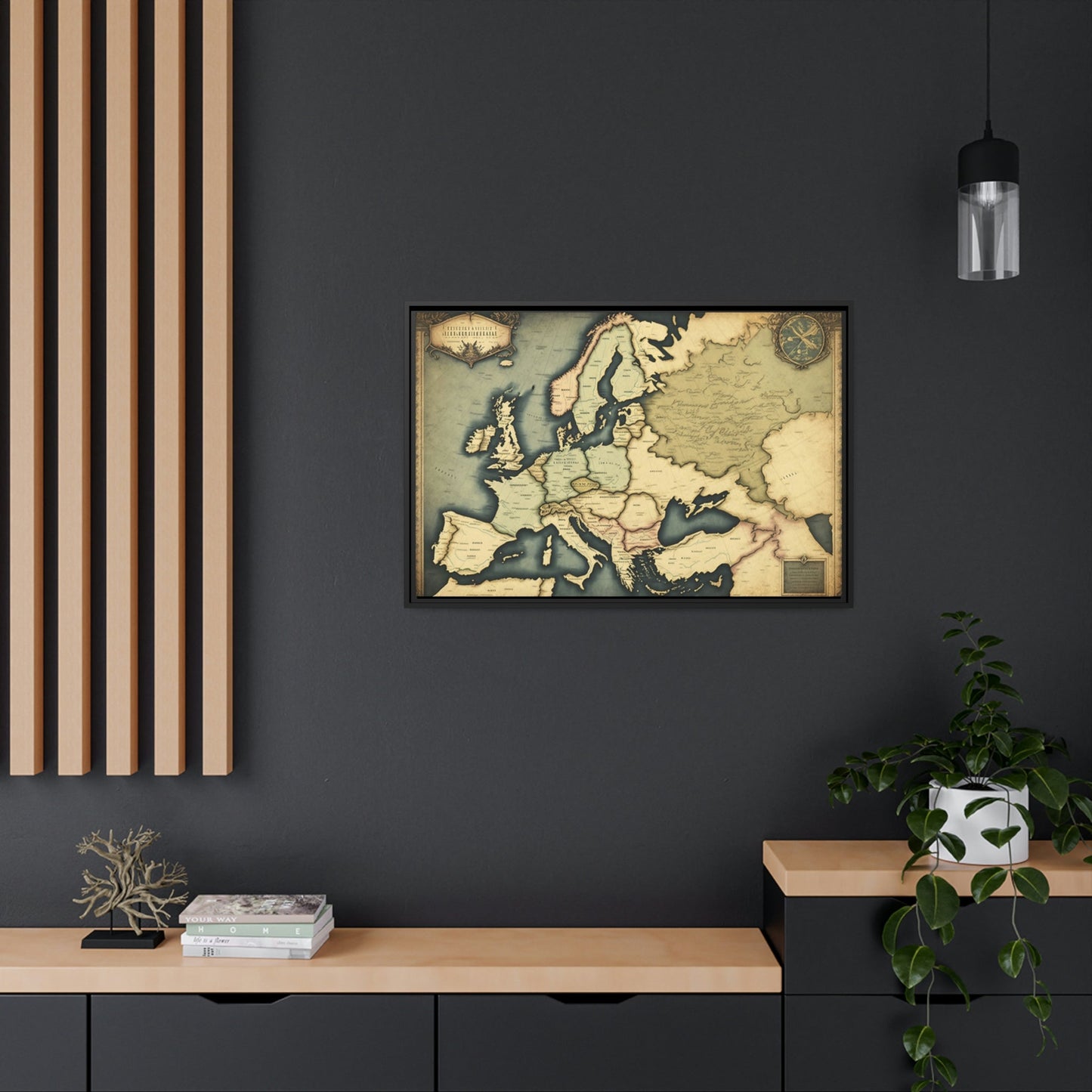 Antique Adventure: A Painting of Vintage Maps on a Journey