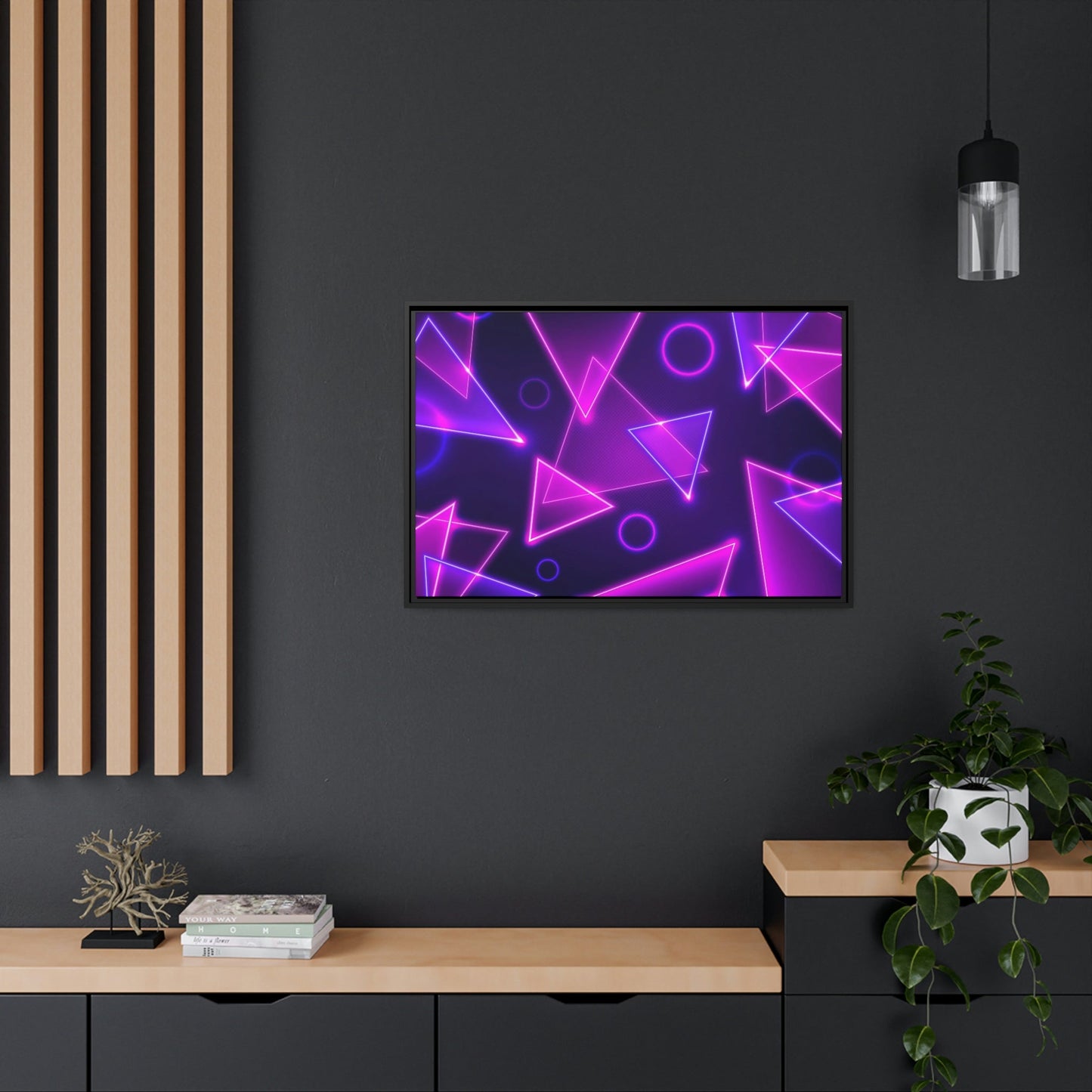 Neon Symphony: Illuminating Wall Art Prints with Vibrant Colors on Canvas
