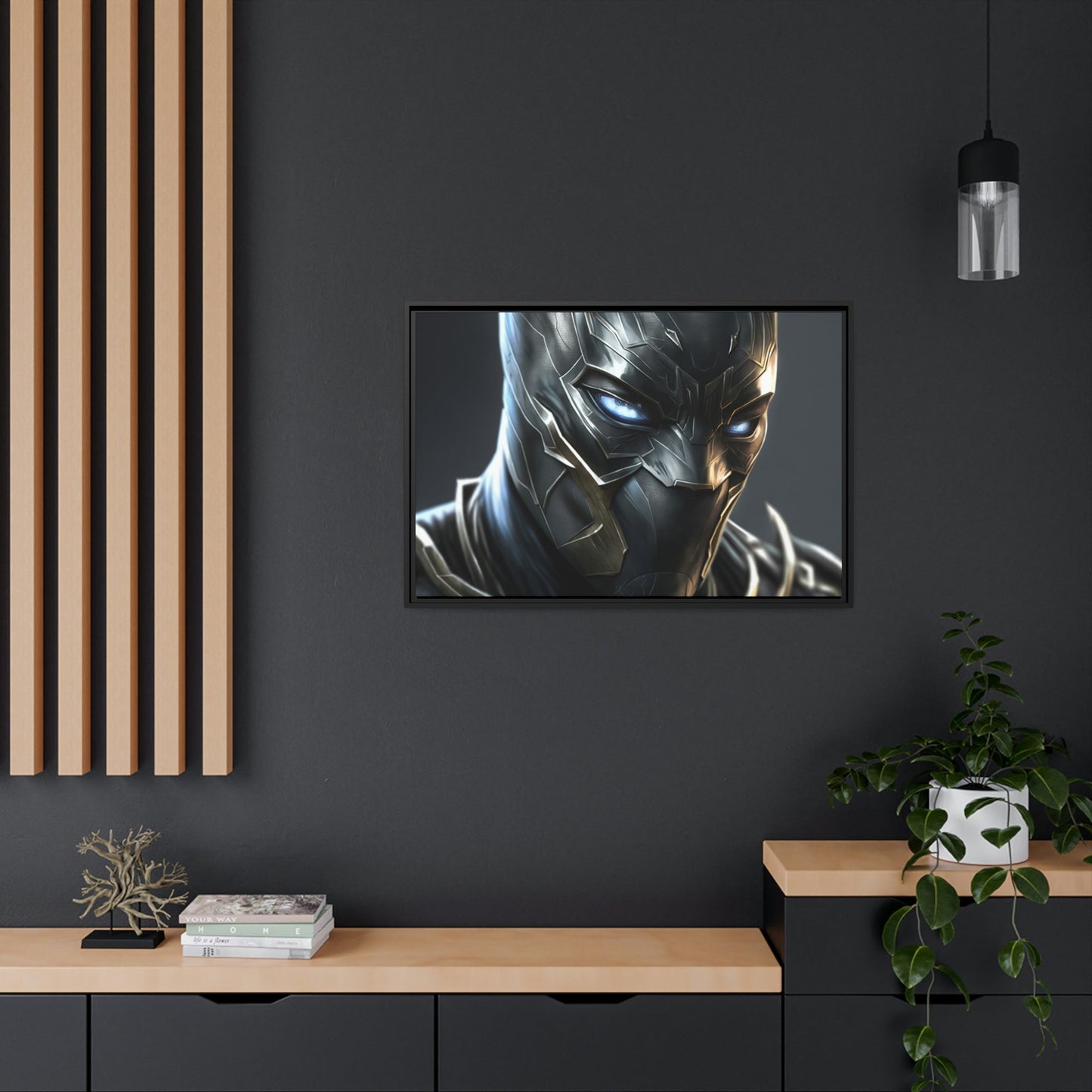 The Black Panther: Framed Canvas and Print with Marvel Superhero Art