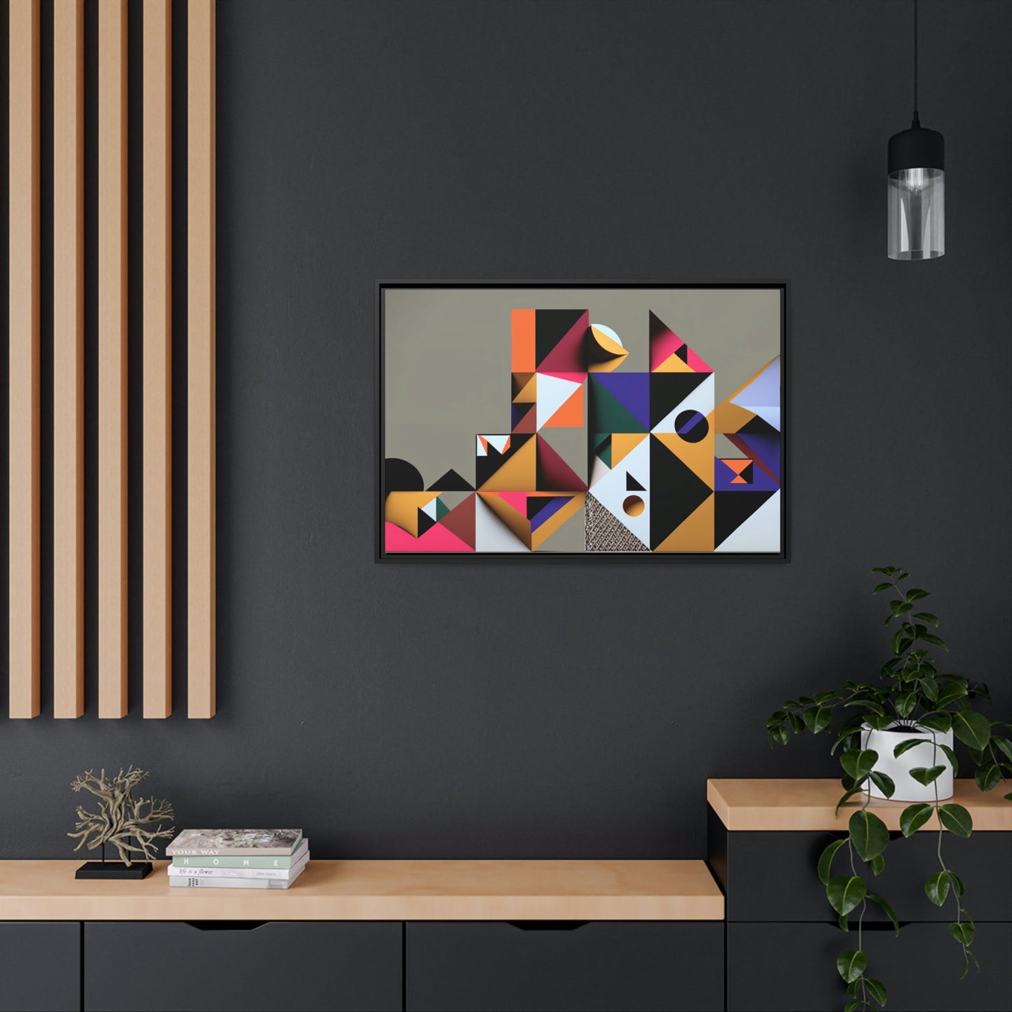Framed Poster & Canvas of Abstract Symmetry: A Kaleidoscope of Colors