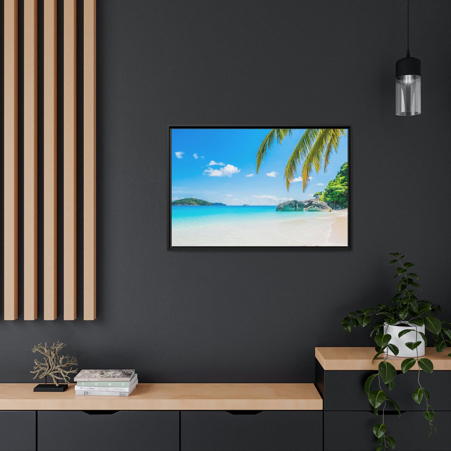 Seaside Escape: Framed Canvas & Poster of a Dreamy Island Beach Getaway