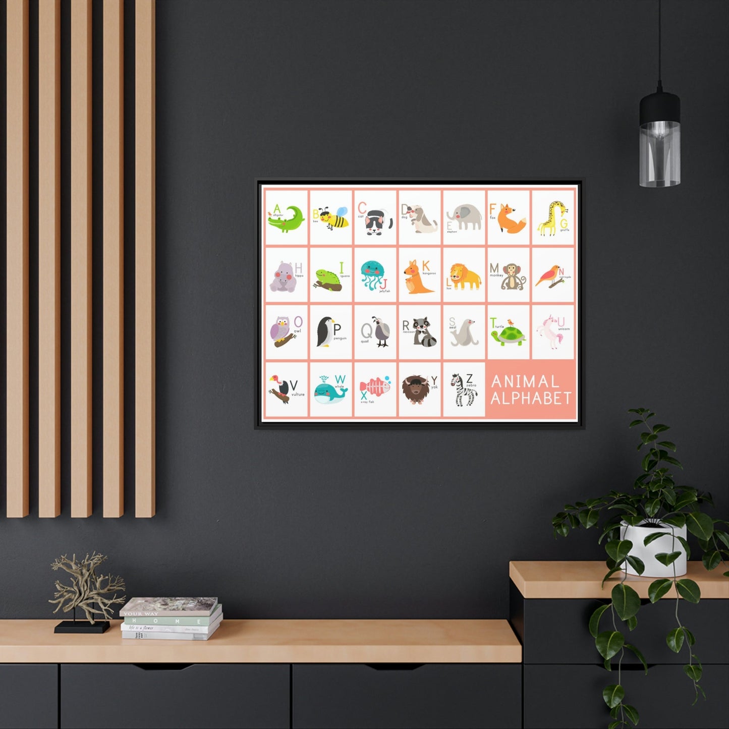 World of Wonder: Educational Wall Art on Natural Canvas for Kids' Bedrooms