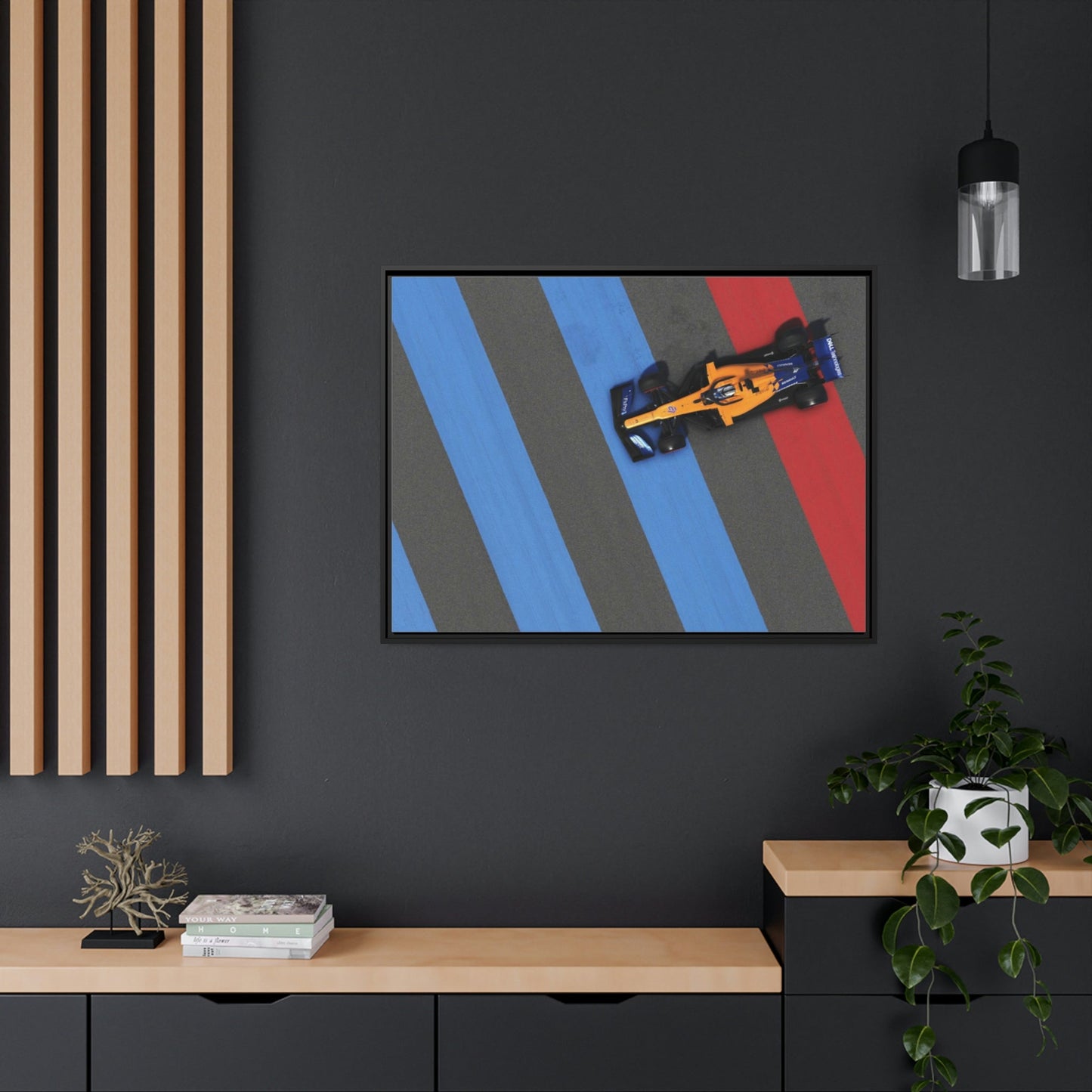 Racing Thrills: Framed Poster & Canvas of F1 Cars in Action