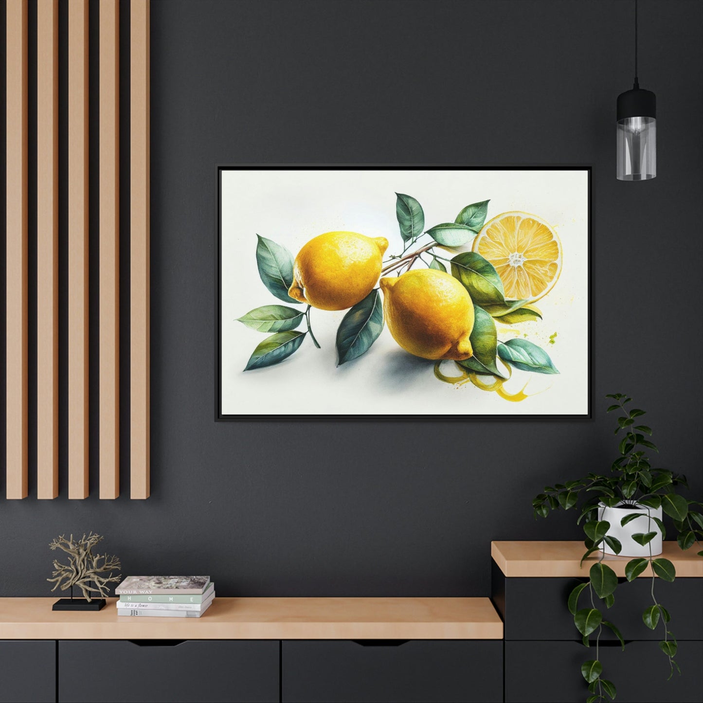 Lemon Burst: Bright and Playful Wall Art Prints of Yellow Lemons on Natural Canvas