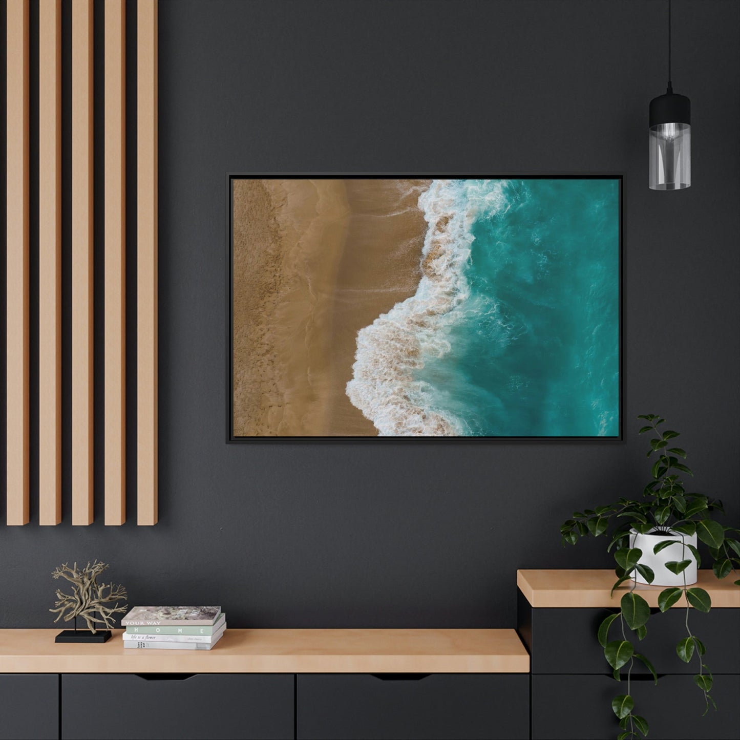 The Coastal Breeze: Framed Canvas & Poster of Refreshing Coastal View