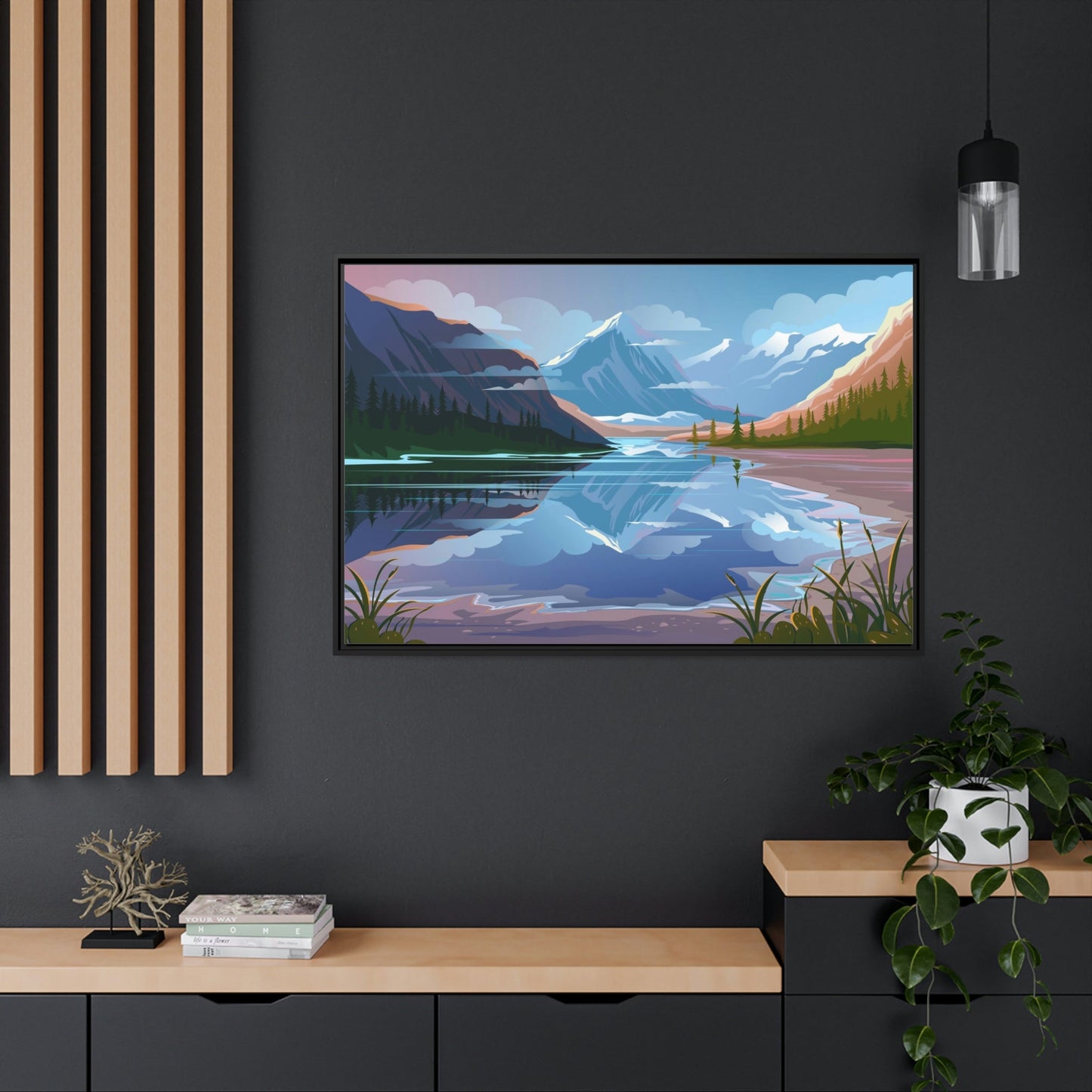 Reflections of Serenity: Natural Canvas Wall Art of Tranquil Lakes and Rivers
