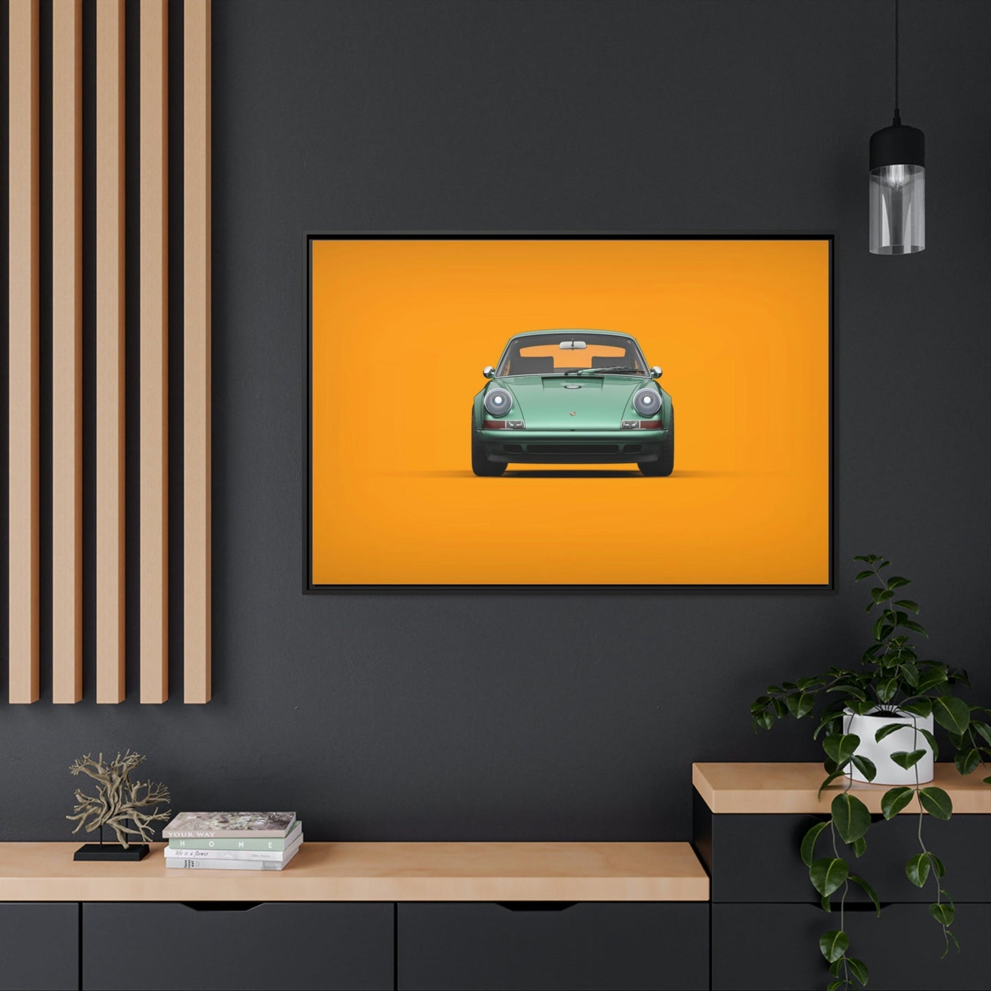 The Porsche Dream: A Natural Canvas & Poster Print of the Iconic Luxury Car