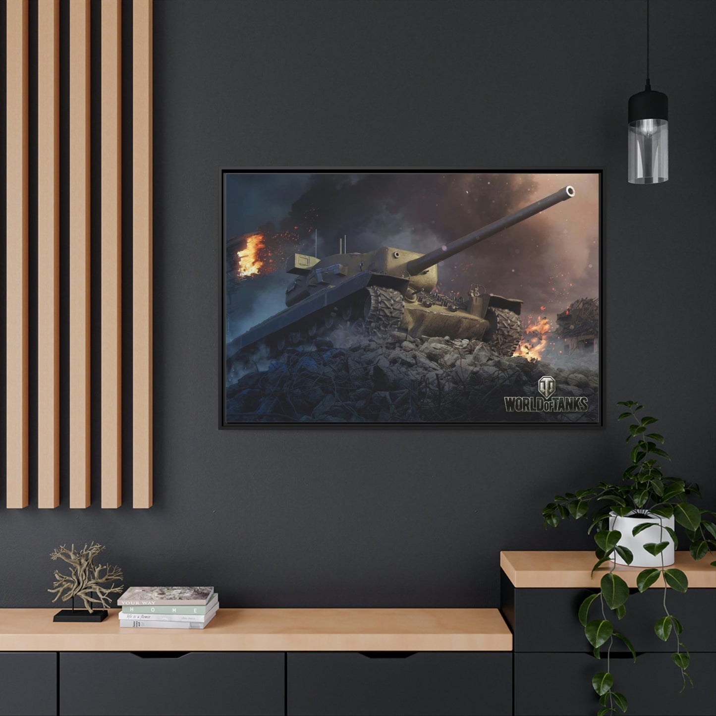 Armored Warriors in Motion: Striking World of Tanks Canvas Wall Art