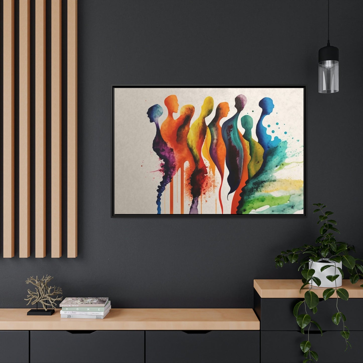 Ethereal Dance: Canvas & Poster Print of Abstract Figures in Motion