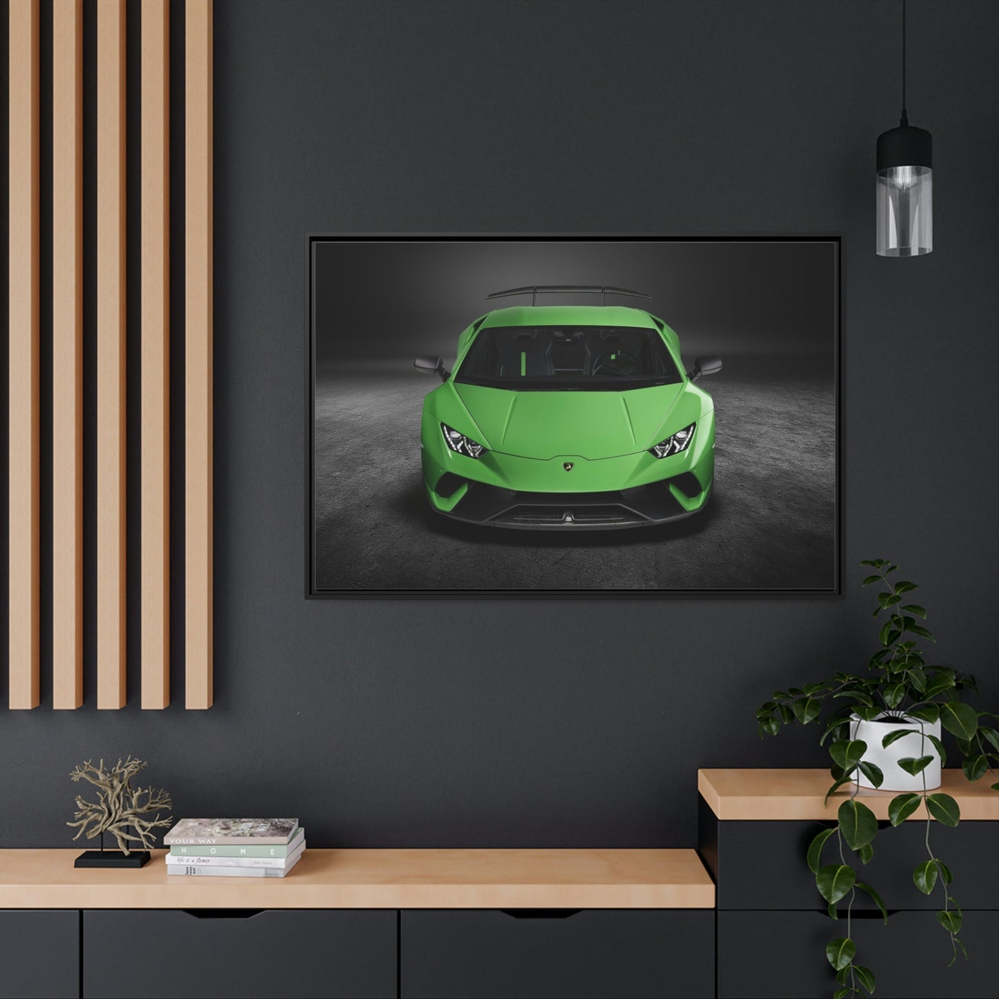 Italian Beauty on Canvas: Lamborghini Wall Art on Natural Canvas