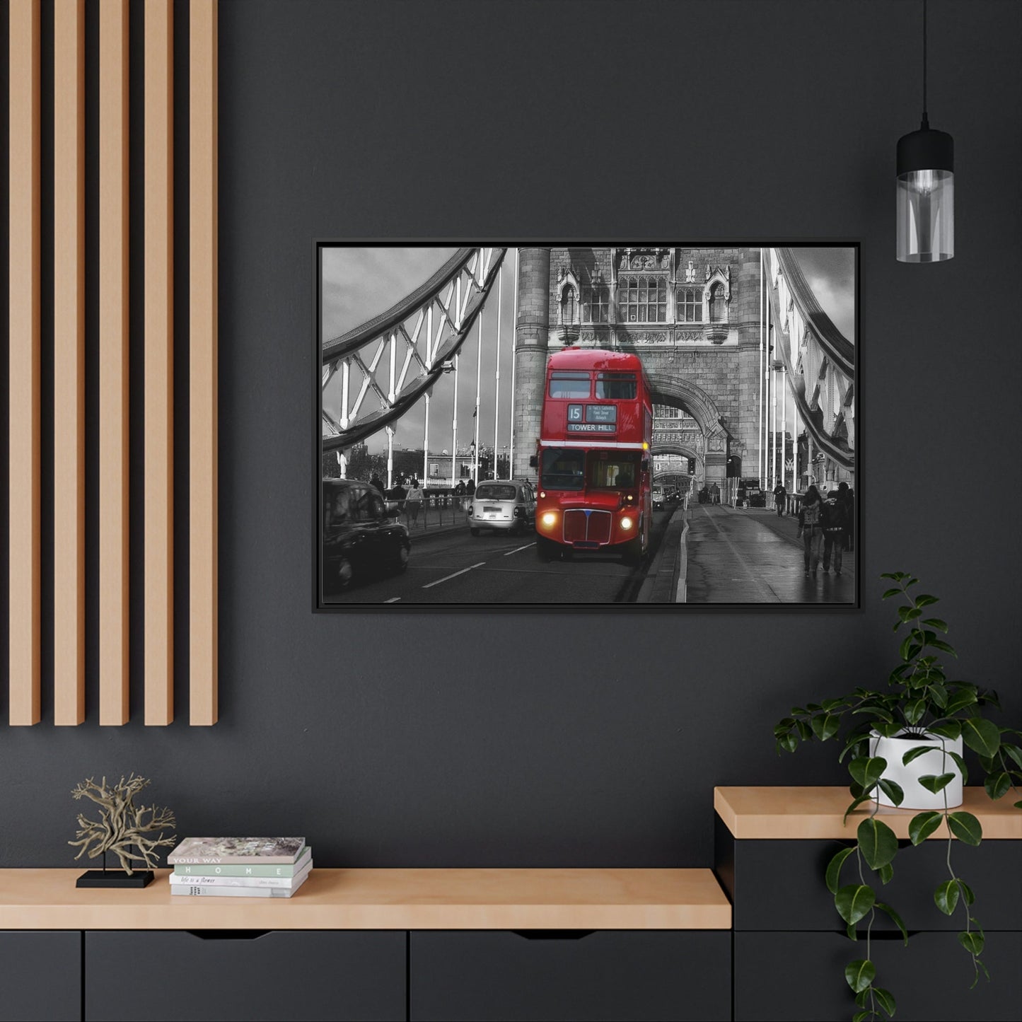 City Rhythms: High-Quality Print on Canvas & Poster portraying a Vibrant Bus