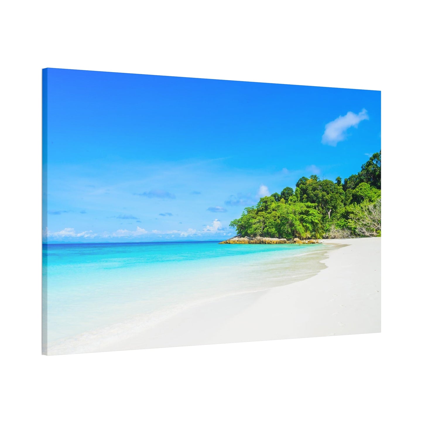 Island Retreat: Poster of a Serene Beach on High-Quality Print