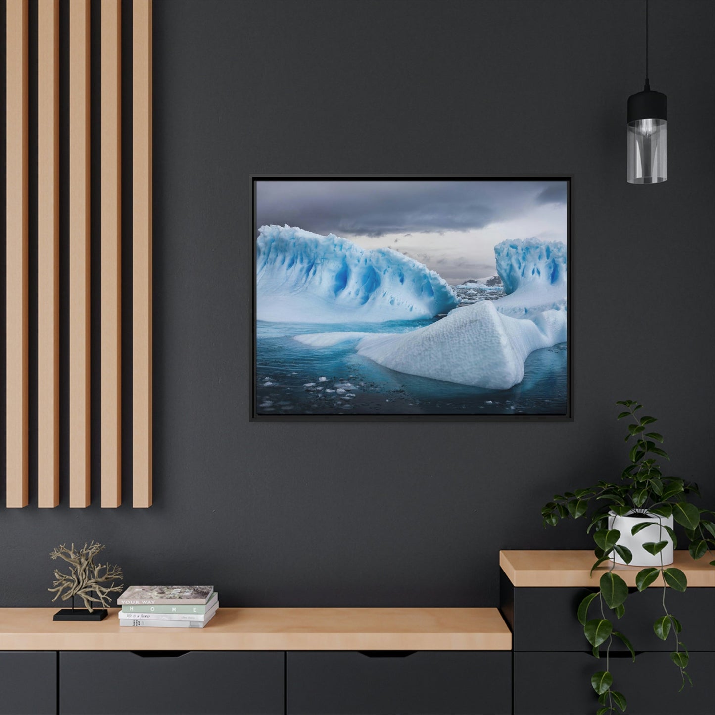 Glacial Grandeur: Natural Canvas Wall Art and Poster