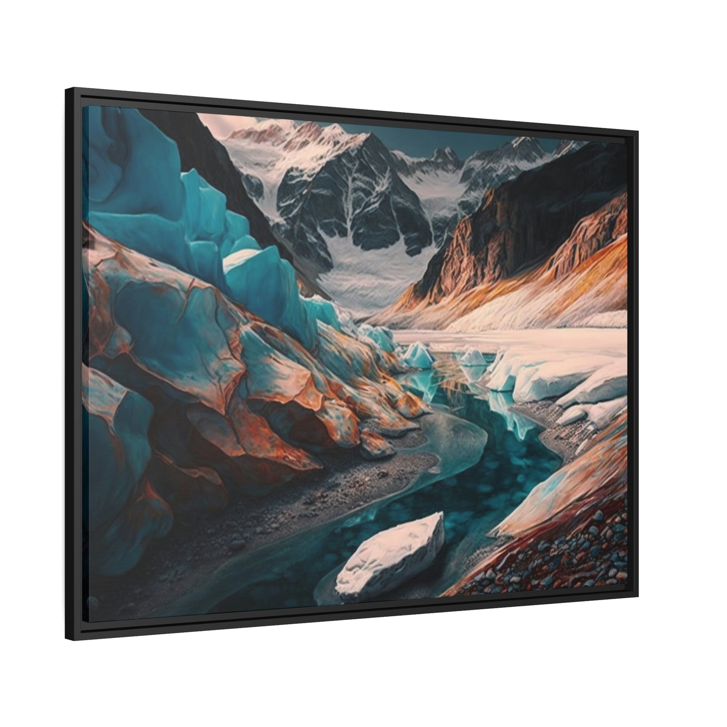 Nature's Frozen Symphony: Canvas Print of a Magnificent Glacier Landscape Art