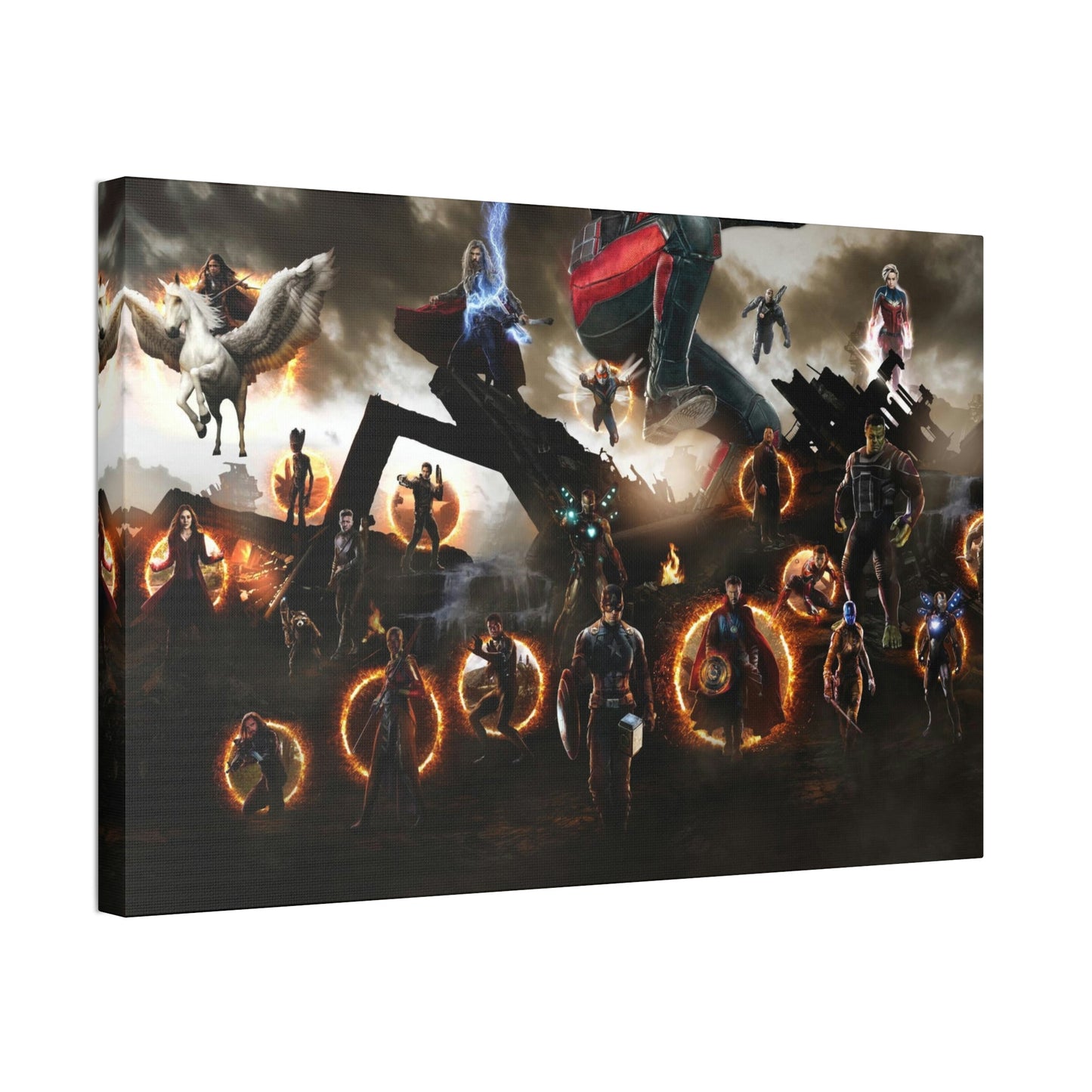 Heroes Assemble: Natural Canvas Wall Art Featuring the Best of Marvel Comics