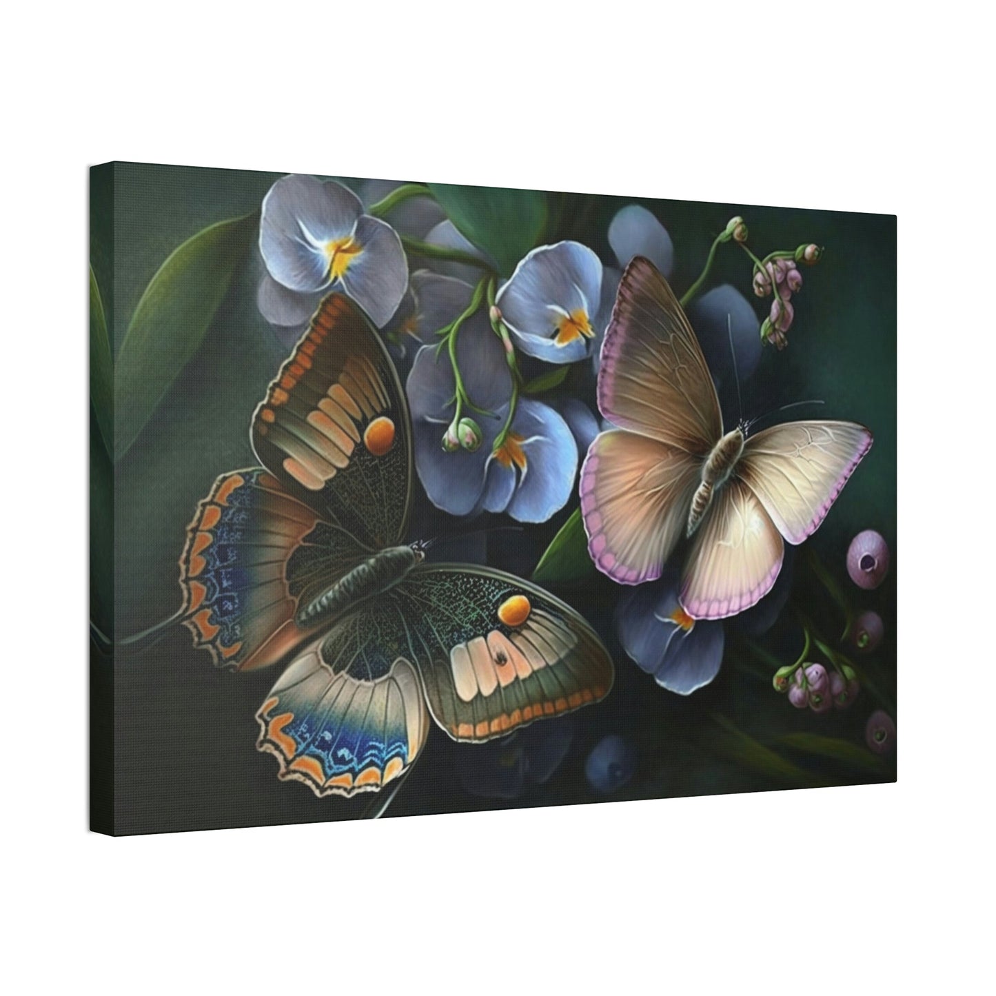 Butterfly Garden: Framed Canvas & Poster Art Print of Fluttering Insects