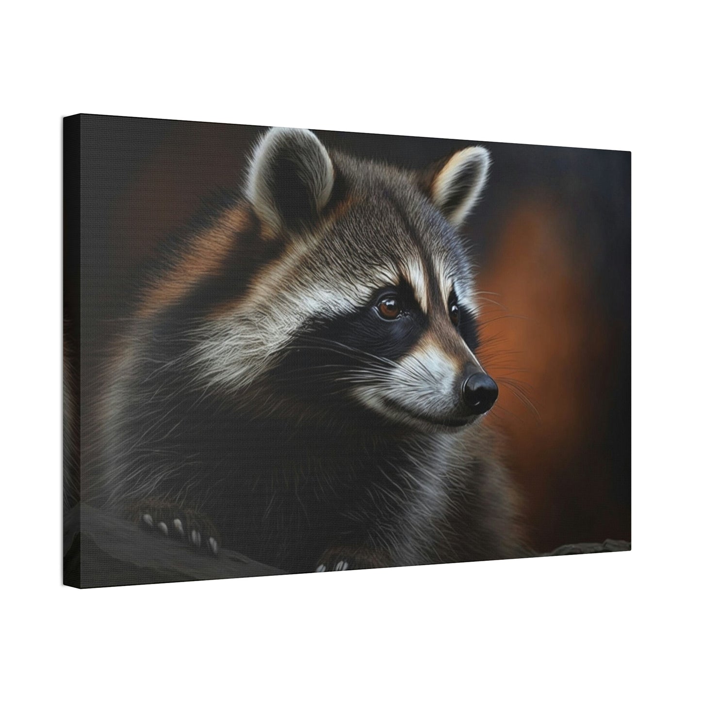 Woodland Bandits: Artistic Print on Canvas and Framed Poster of Sly Raccoon