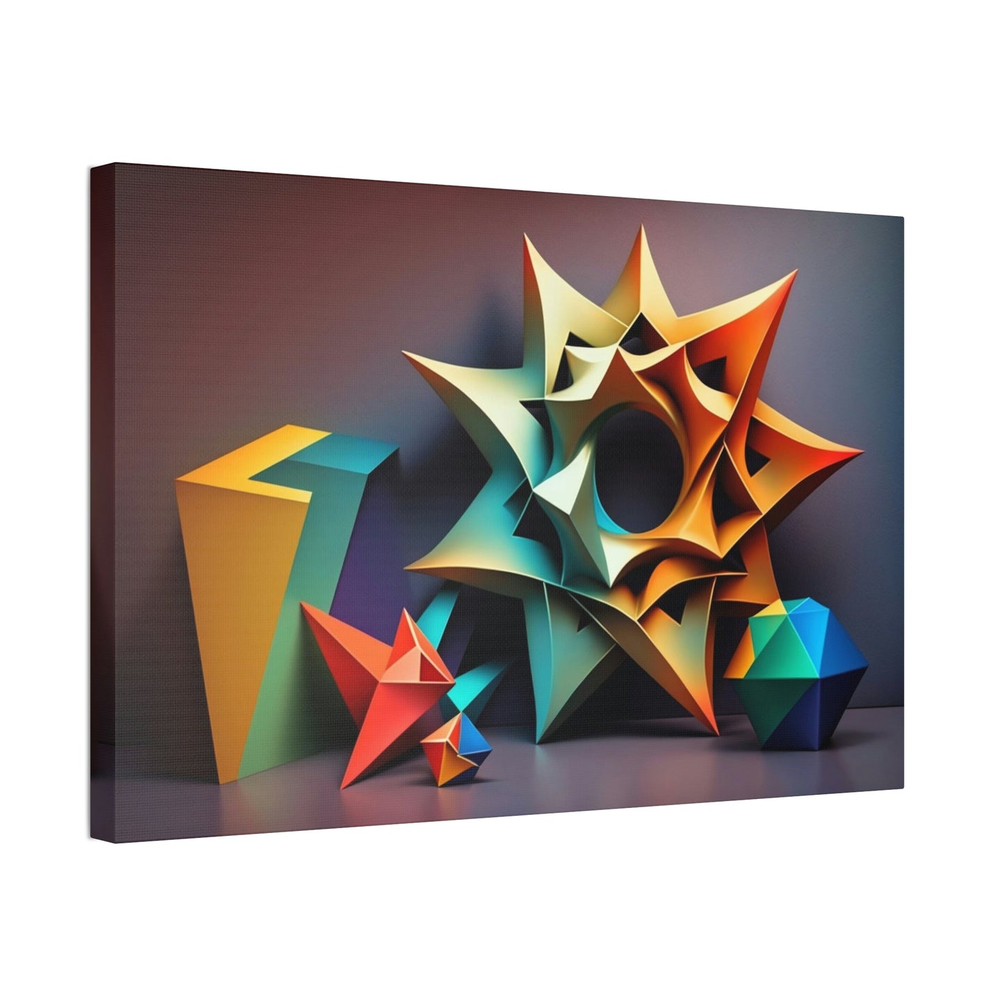 Geometric Dreams on Canvas: Modern Art in Vibrant Colors