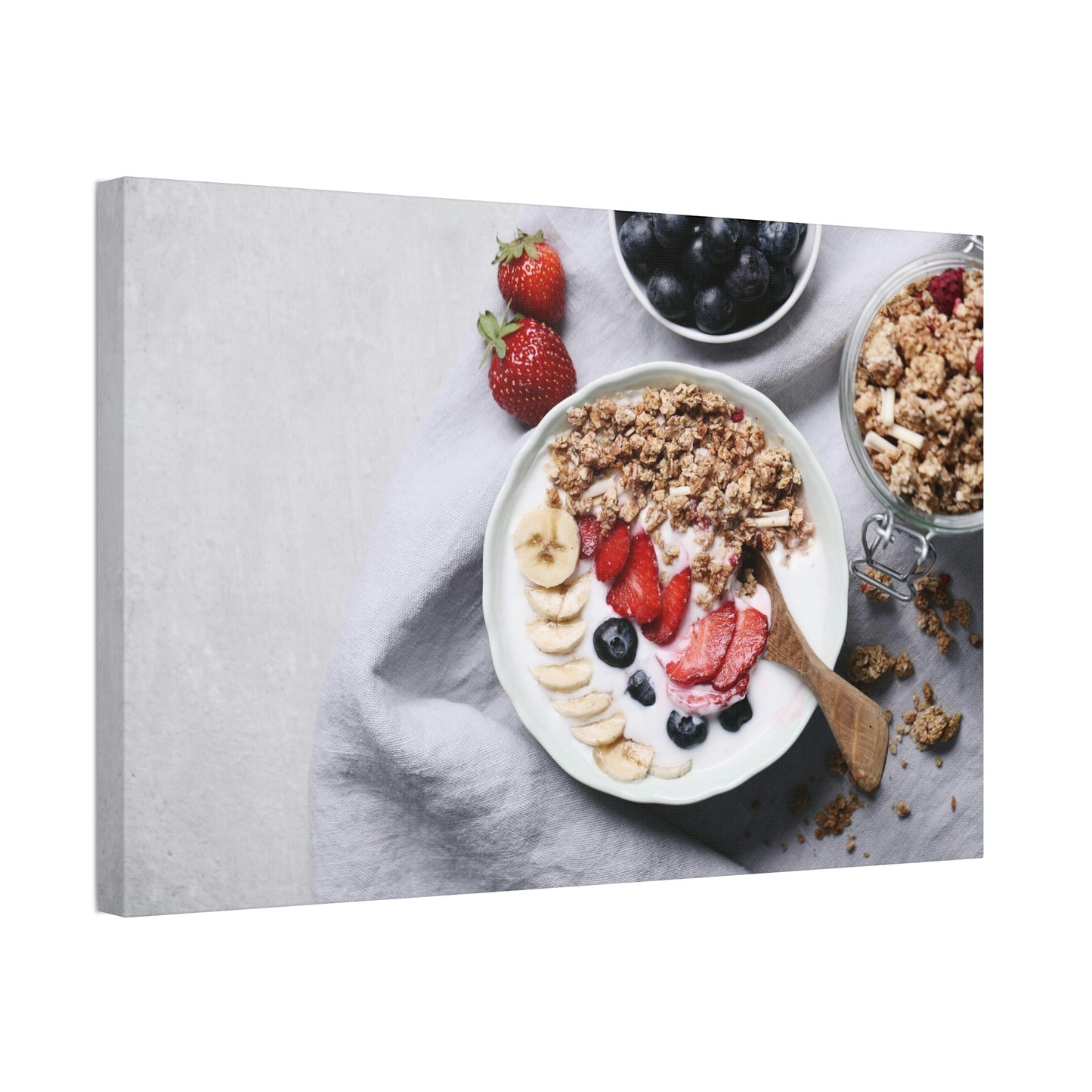 Delicious Morning: Canvas Print of a Sumptuous Breakfast Spread