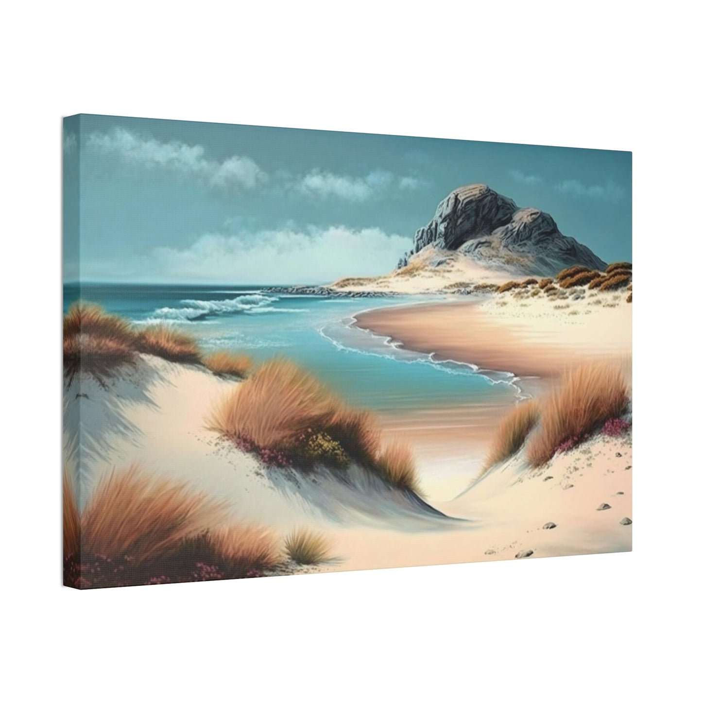 Oceanic Escape: Natural Canvas Art of an Island Beach