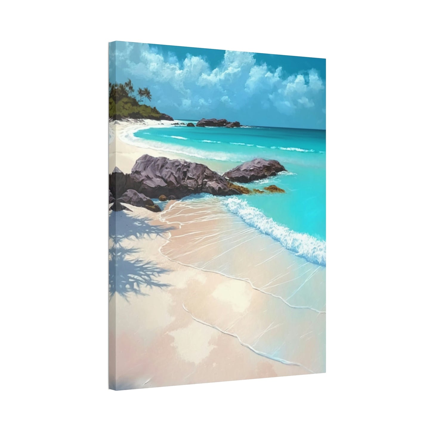 Blue Waters: Framed Canvas and Wall Art of Caribbean Beach Scenery