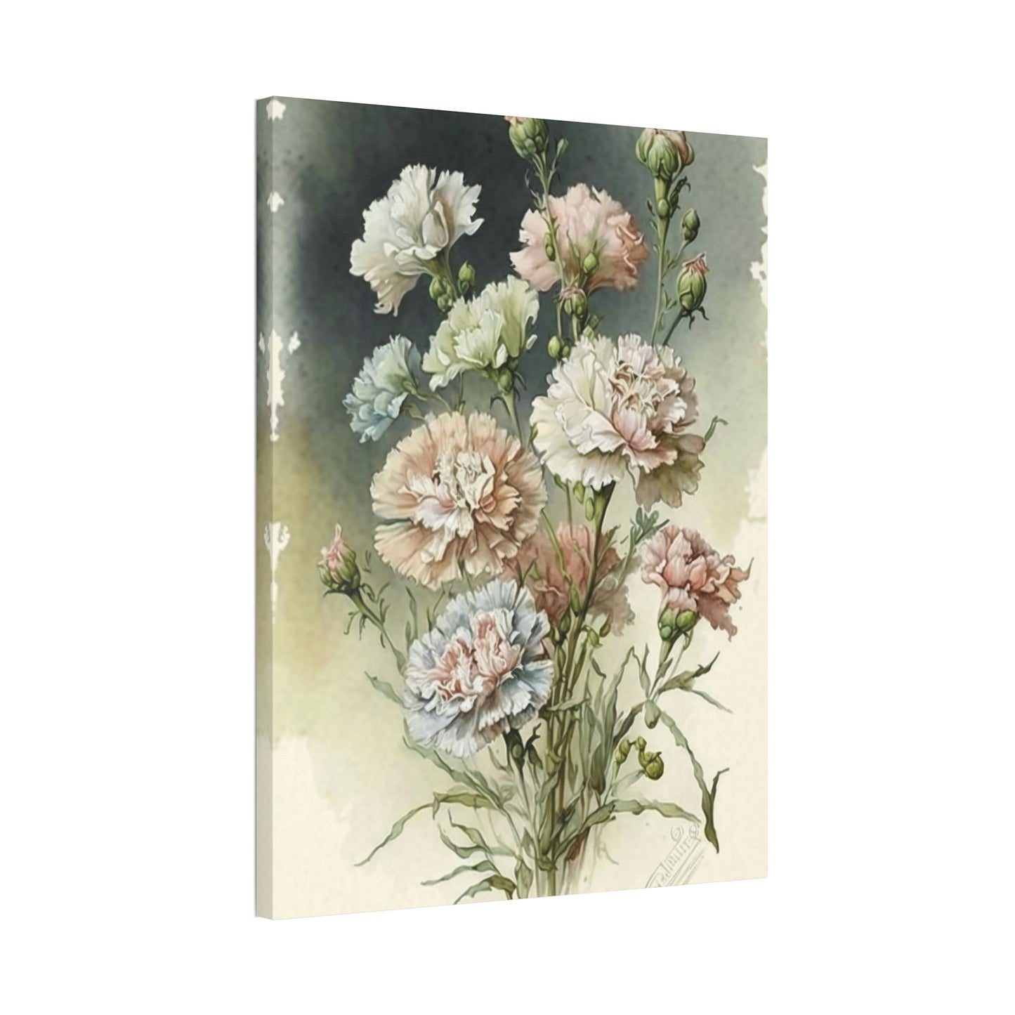 Floral Delight: Natural Canvas and Art Prints of Carnations for Home Decor