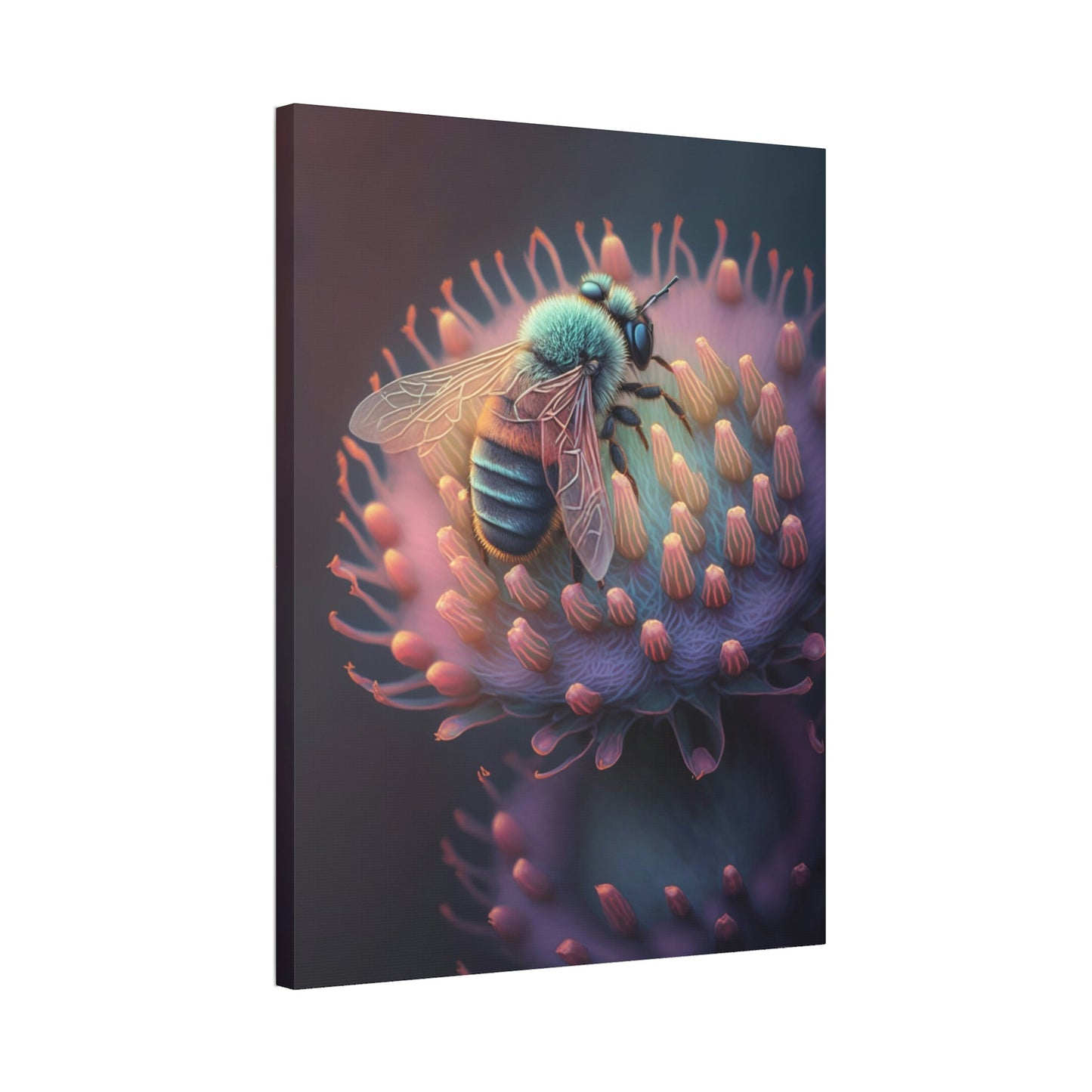 A Busy Bee's Day: Canvas & Poster Wall Art of a Bee Collecting Nectar from Sunrise to Sunset