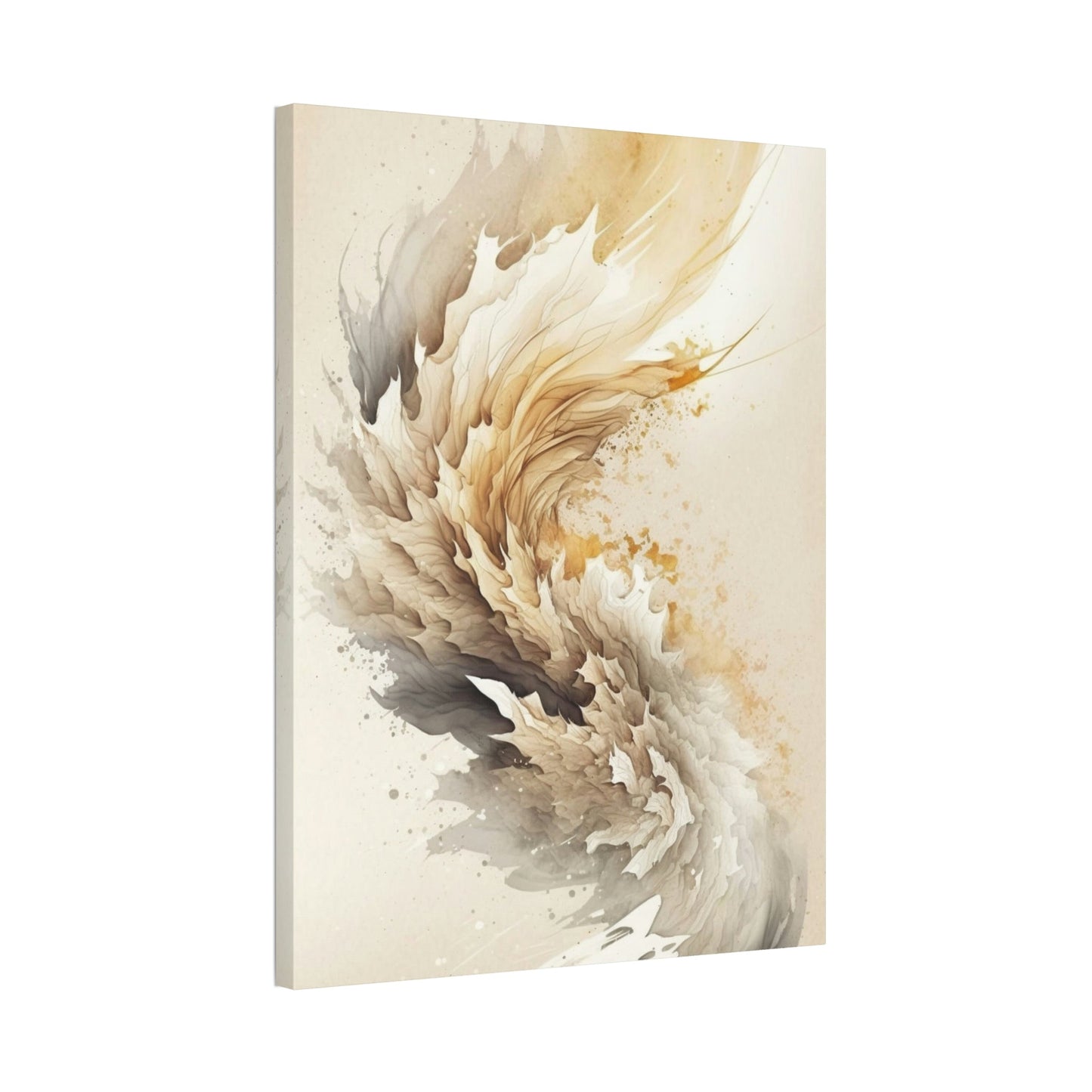 Neutral Beauty: Framed Canvas Print Featuring a Beige Color Palette