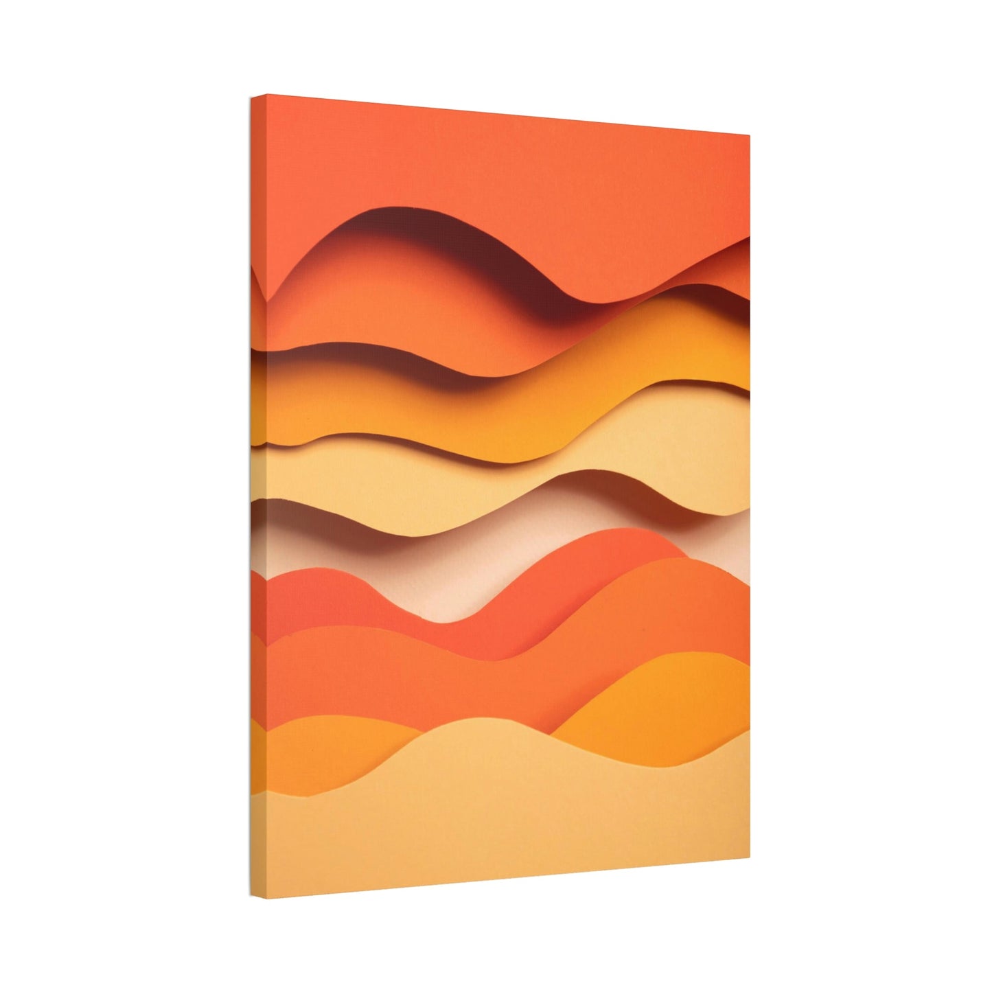 Radiant Rays: Colorful Orange Canvas for Your Living Space