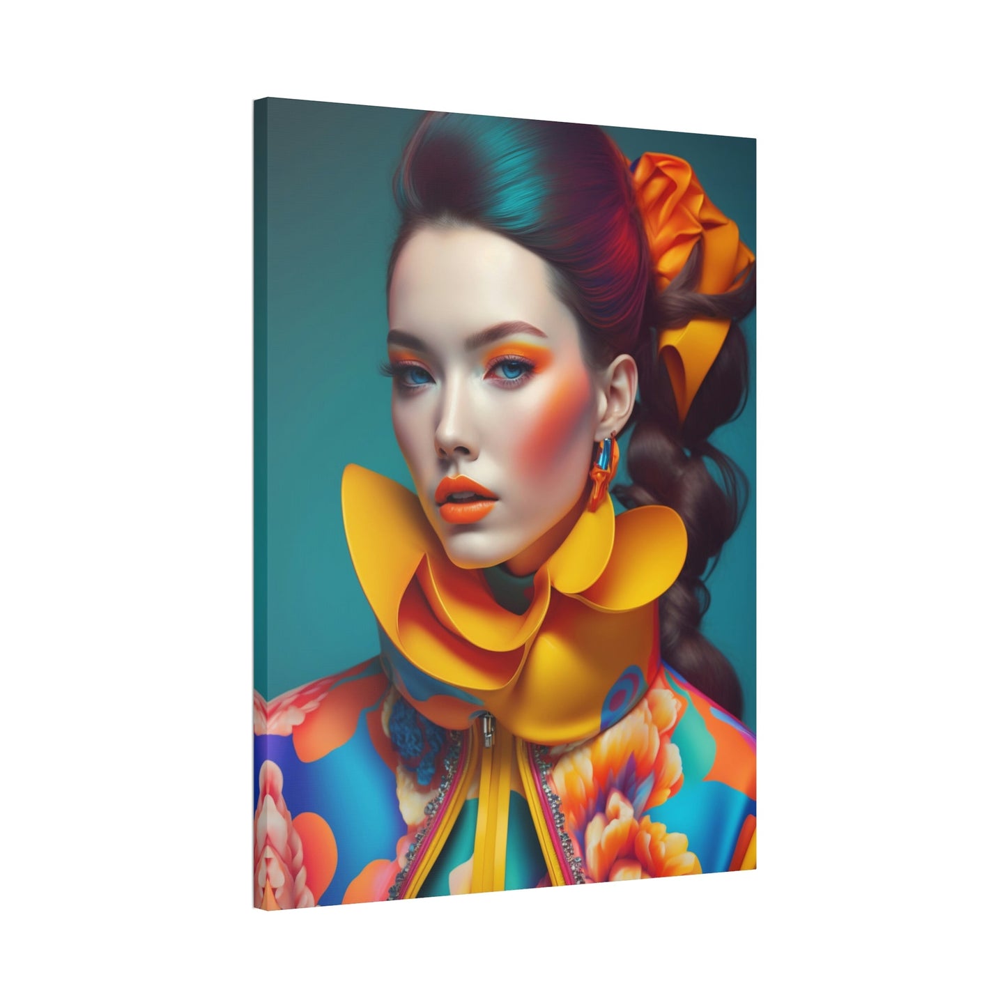 Haute Couture: A Canvas Print of High Fashion and Beauty Trends