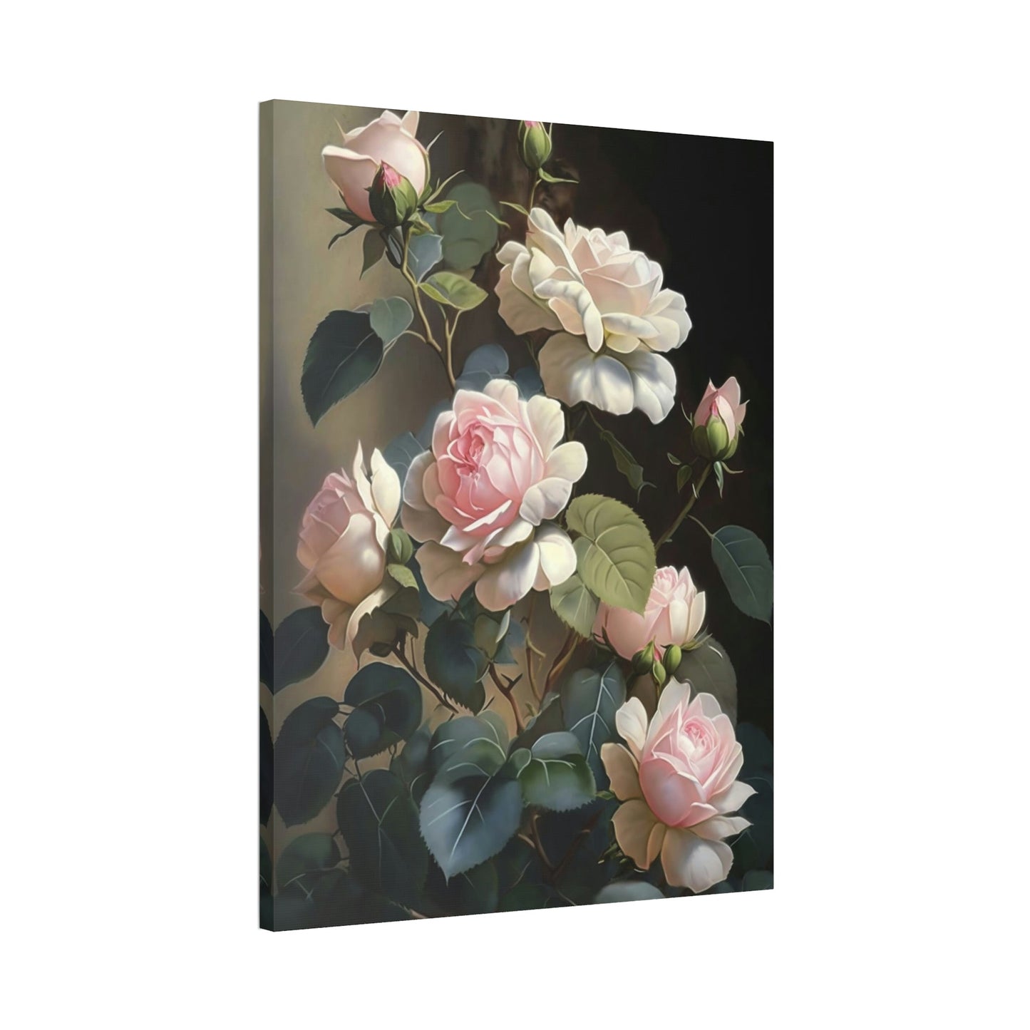 Rose Serenade: A Romantic Painting on Canvas