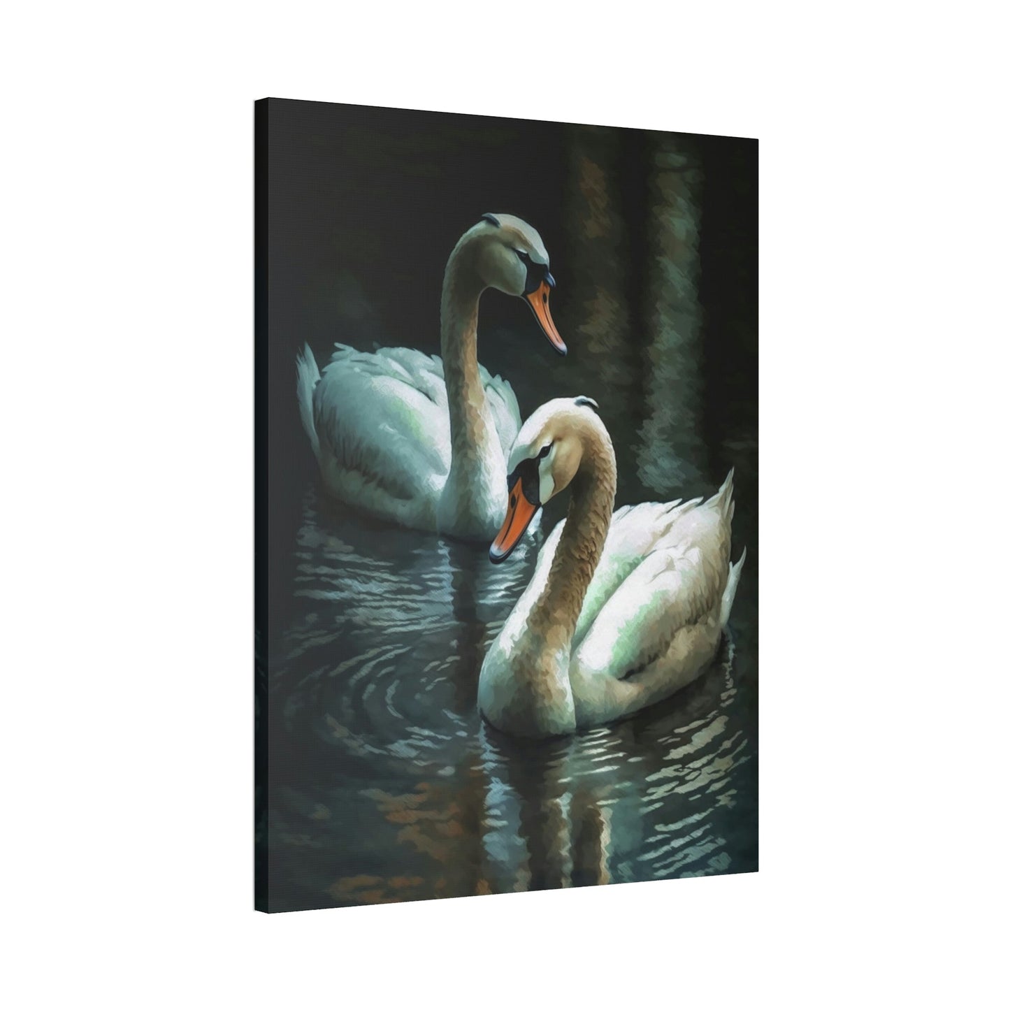 Swan Lake: A Dreamy Painting on Canvas