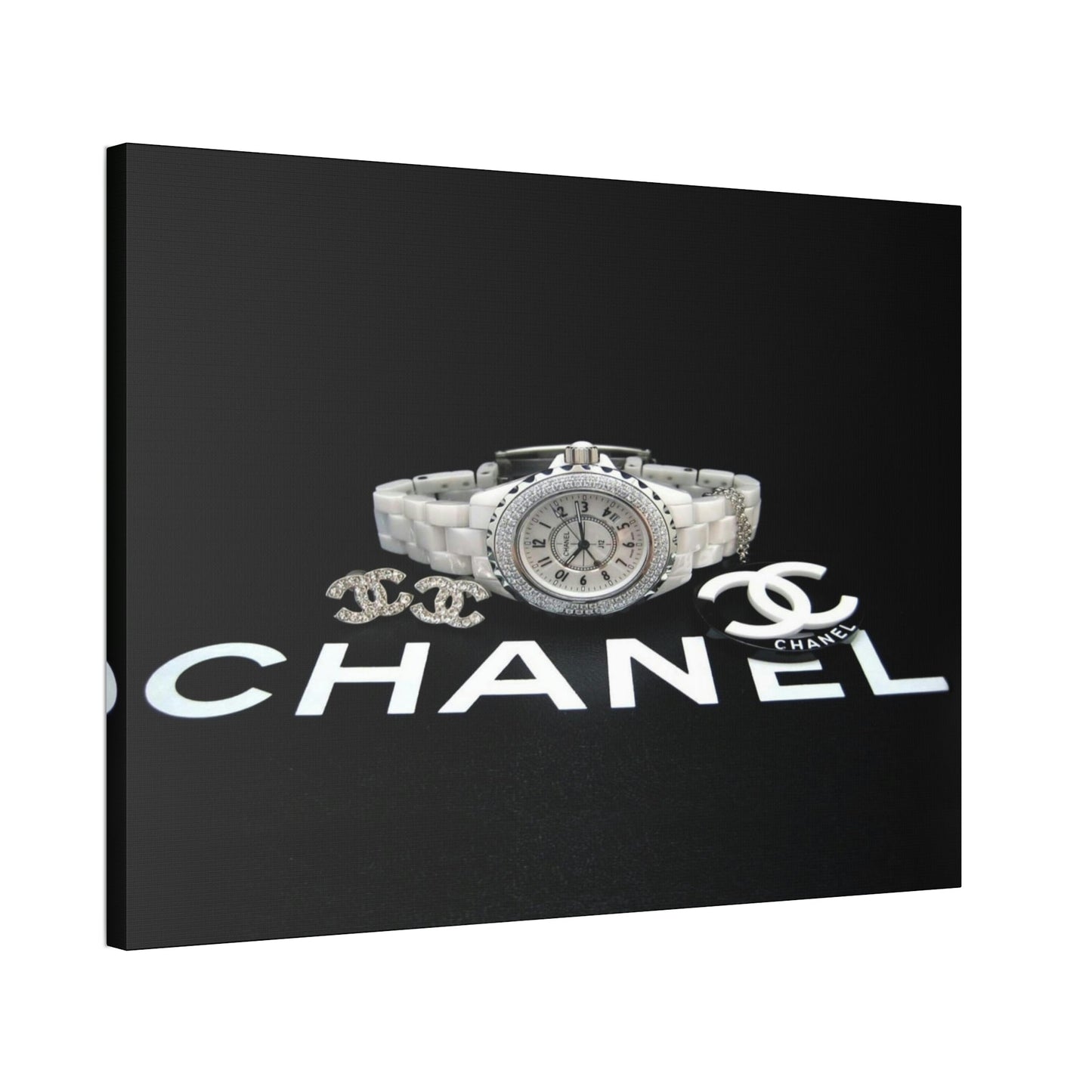 Classy and Chic: Chanel-Inspired Wall Art on Natural Canvas