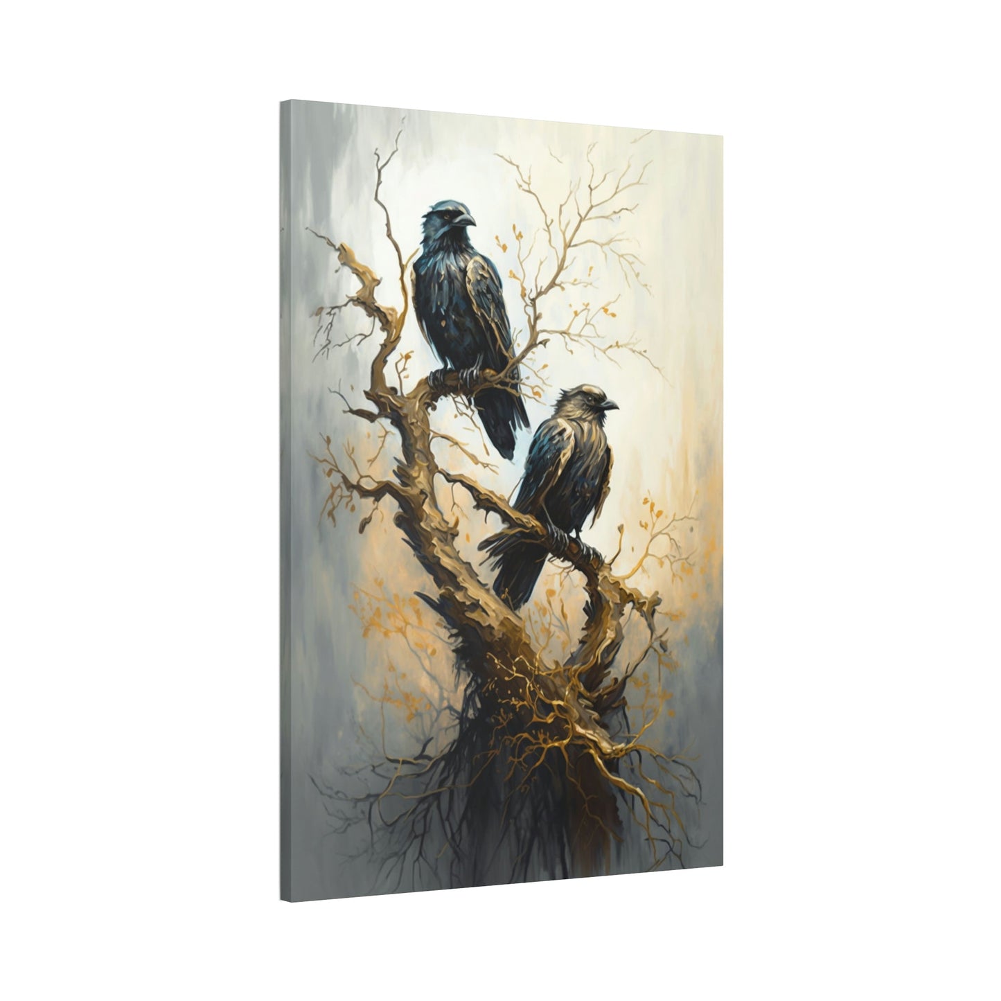 A Gathering of Ravens: A Mystical Forest Scene