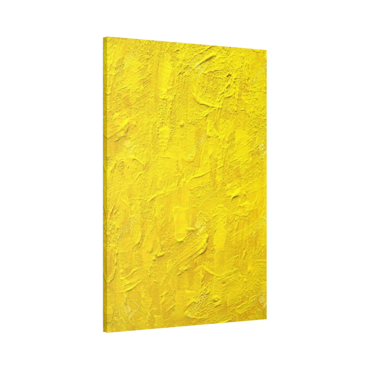 Relaxing and Serene Wall Art Print of a Yellow Color on Natural Canvas