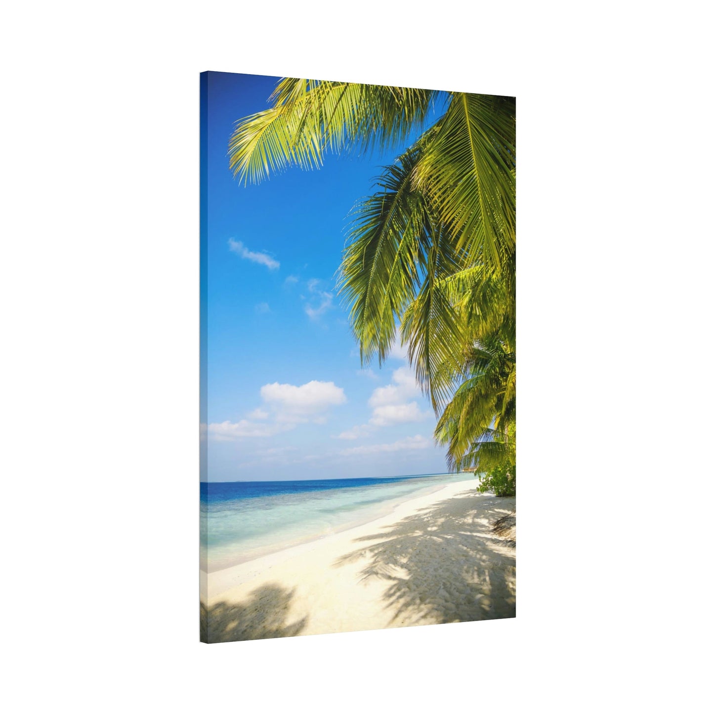 Shores of Serenity: Wall Art of an Island Beach on a Natural Canvas & Poster