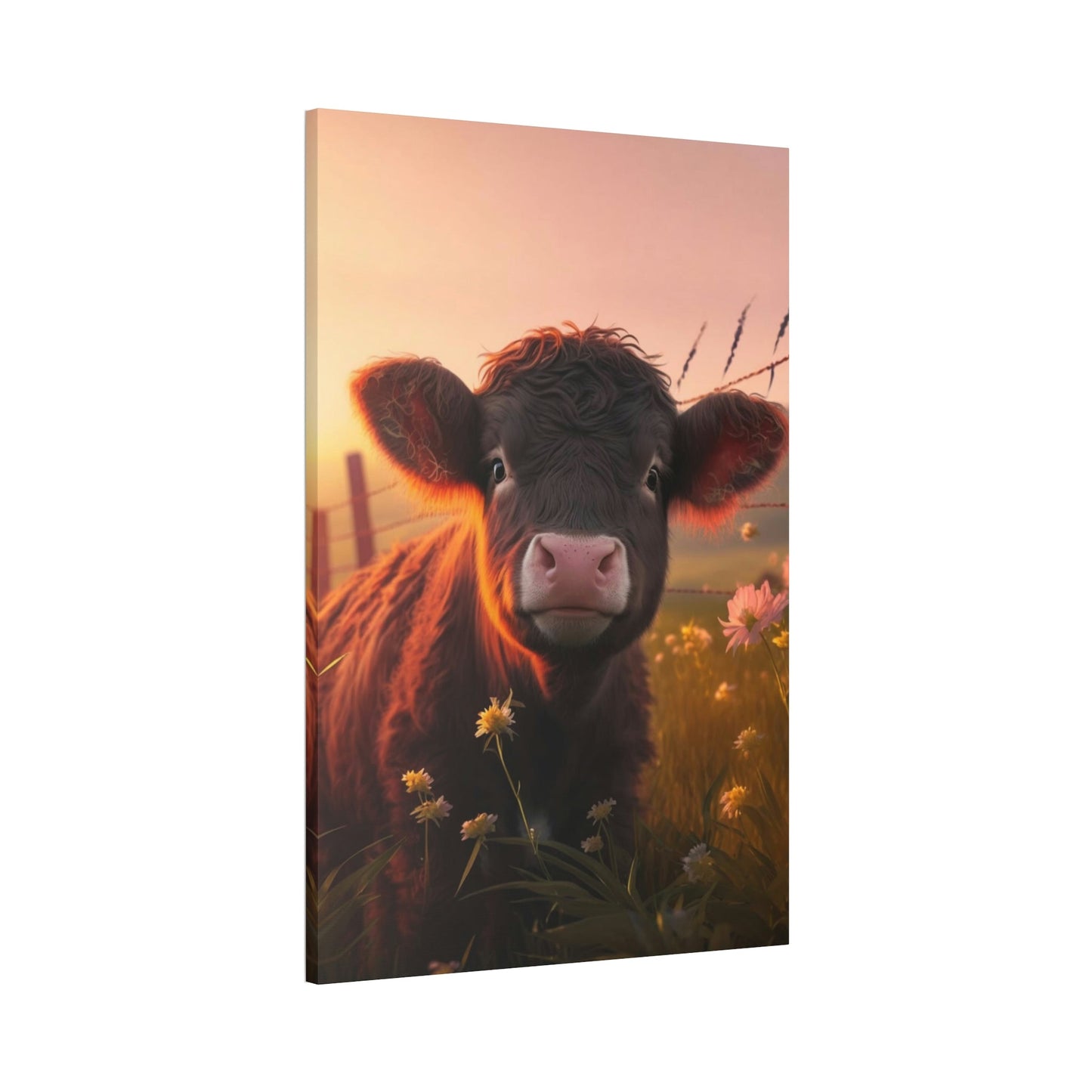 Serene Bovine Beauty: Framed Poster Wall Art Featuring a Stunning Cow Portrait