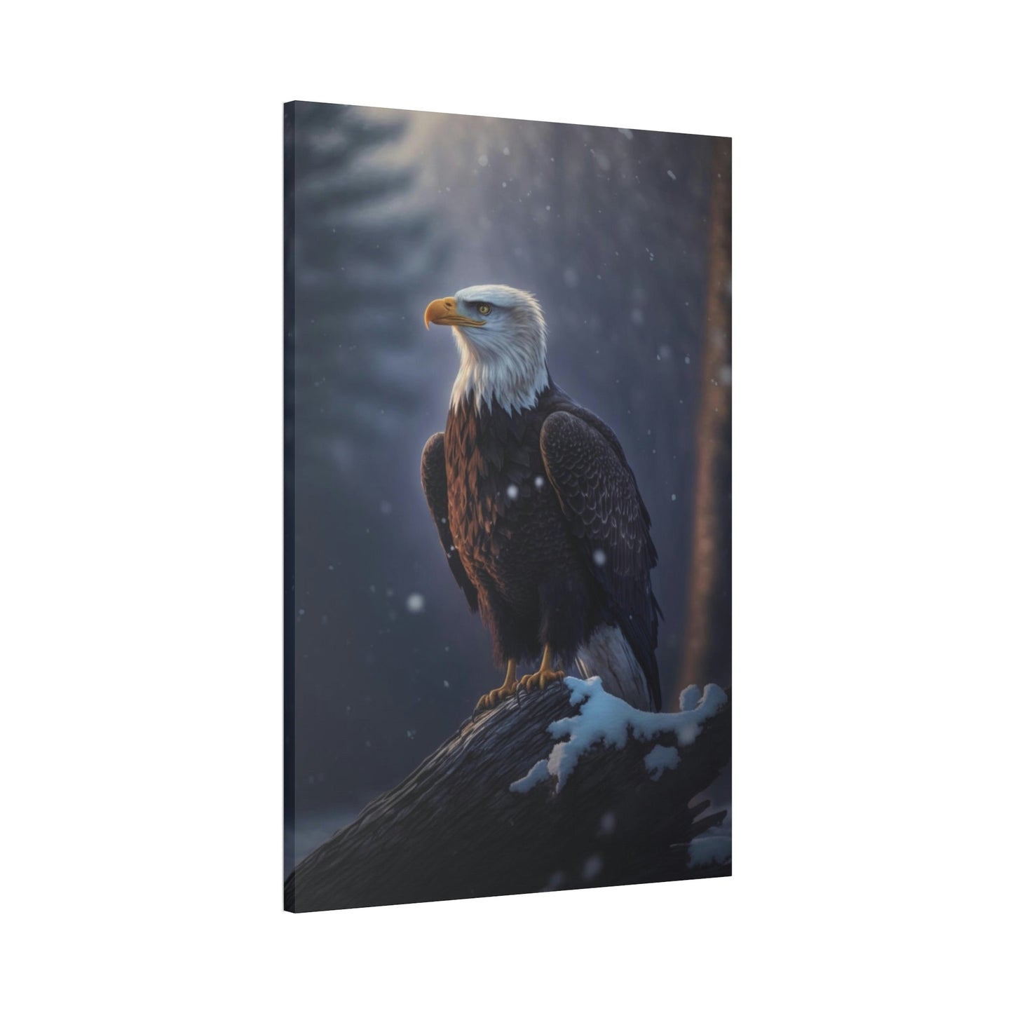 Eagle's Vision: Mesmerizing Print on Natural Canvas, Capturing their Watchful Eyes