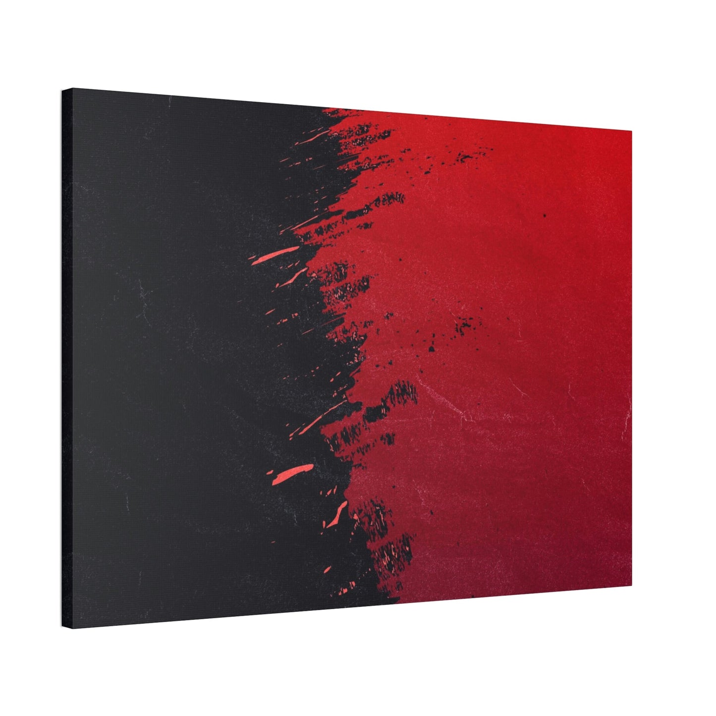 Passion and Power: Red Abstract Art on Natural Canvas and Prints