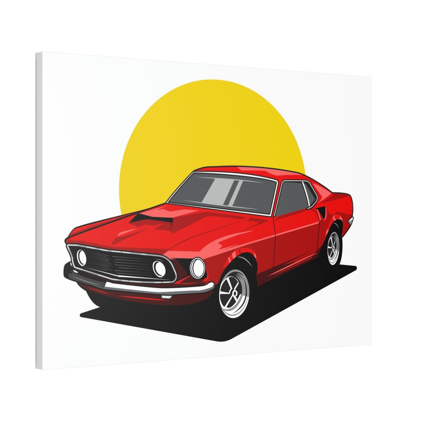 Graceful Power: Mustang Wall Art on Natural Canvas and Poster