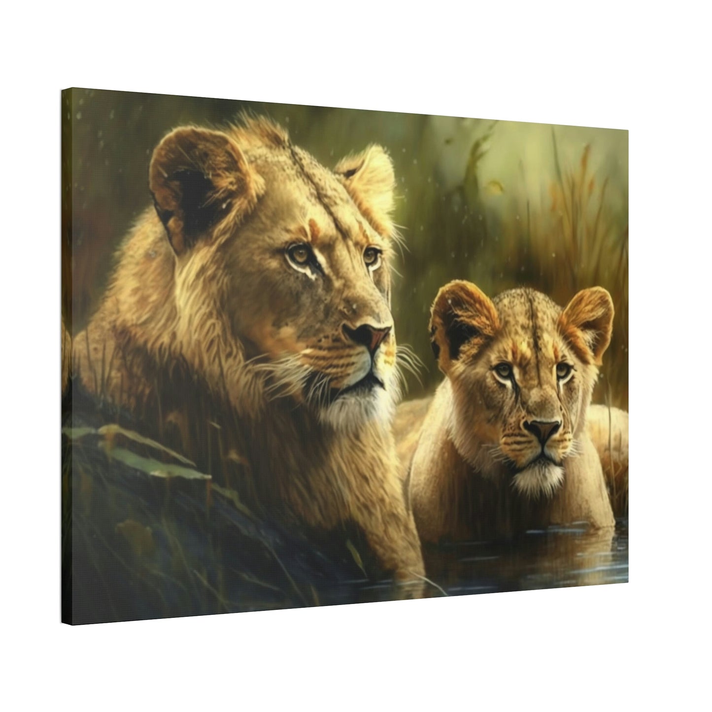 Radiance of the Sun: A Painting with Lions