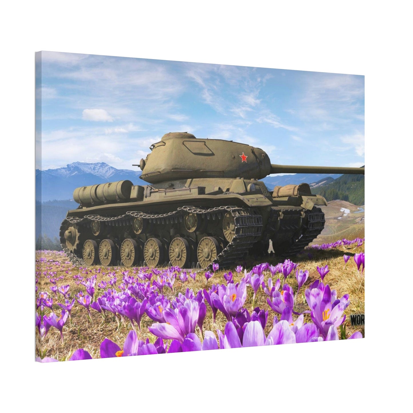 Strategic Brilliance: Framed Canvas Showcasing World of Tanks Tactics