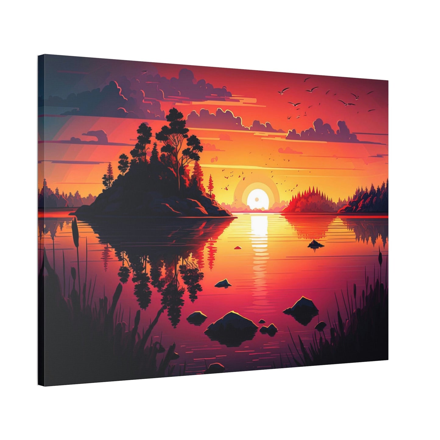 The Majesty of Lakes and Rivers: Natural Canvas Wall Art of Stunning Scenery