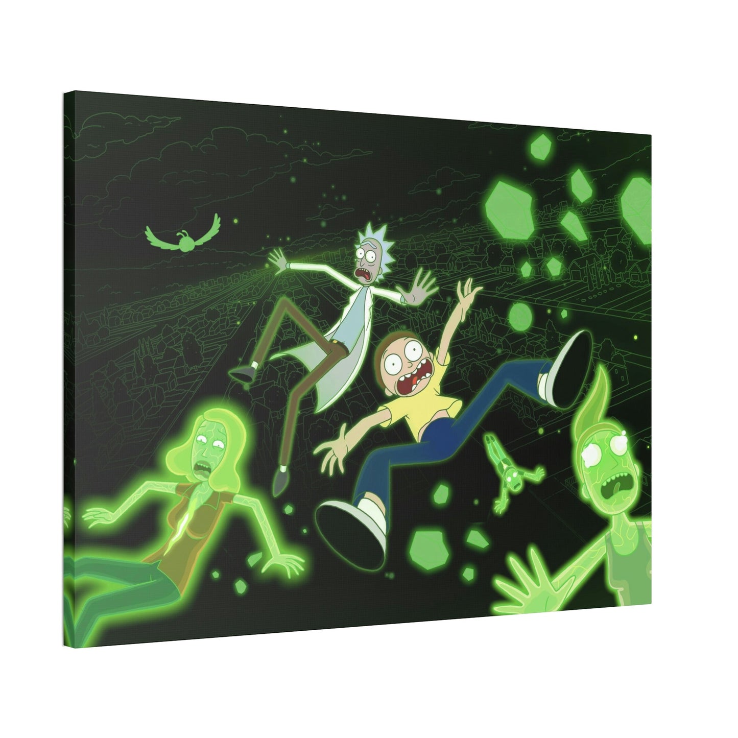Interdimensional Adventure: Rick and Morty Art Print on Canvas for Wall Art Enthusiasts