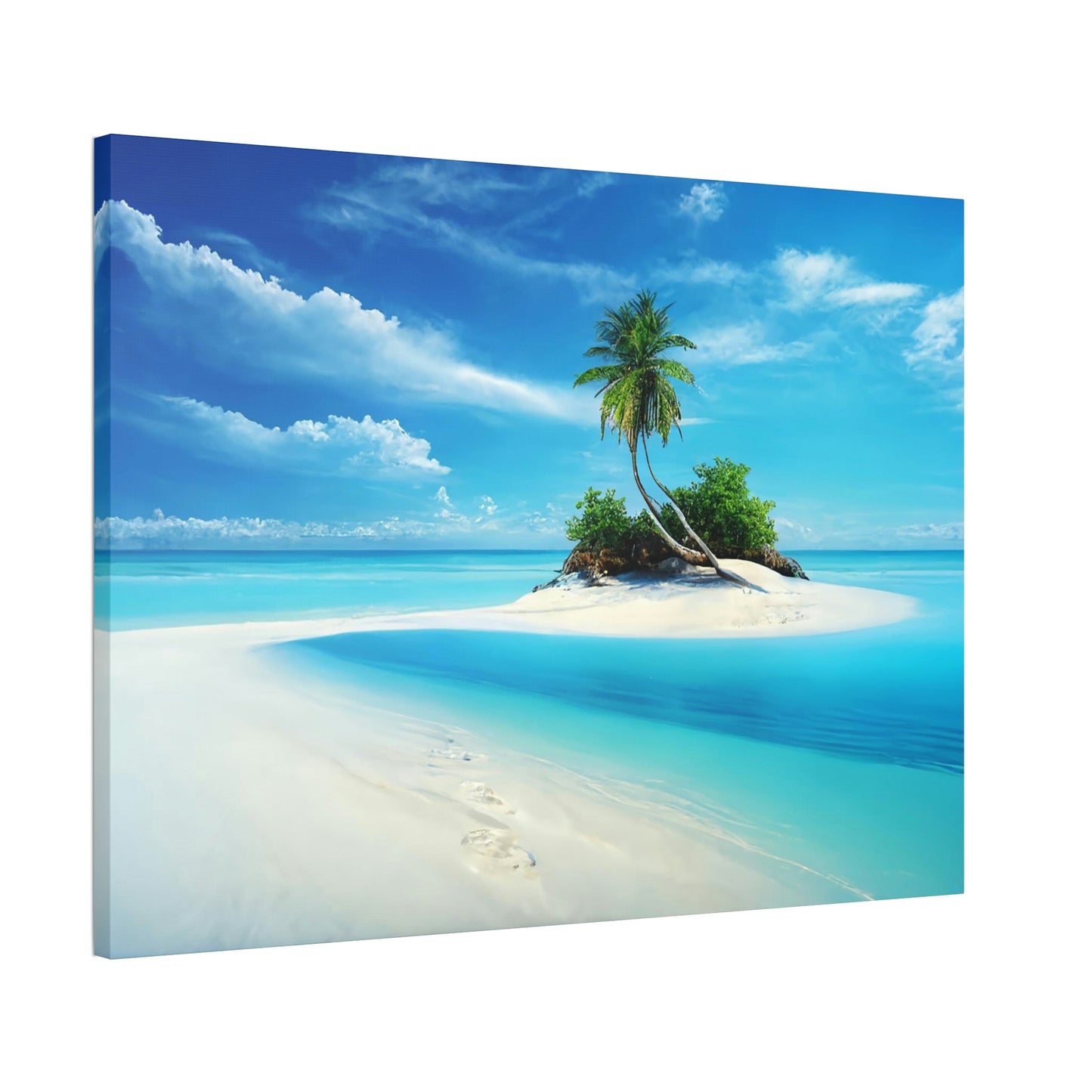 Tranquil Tropics: Canvas & Poster Art of a Serene Island Beach Scene