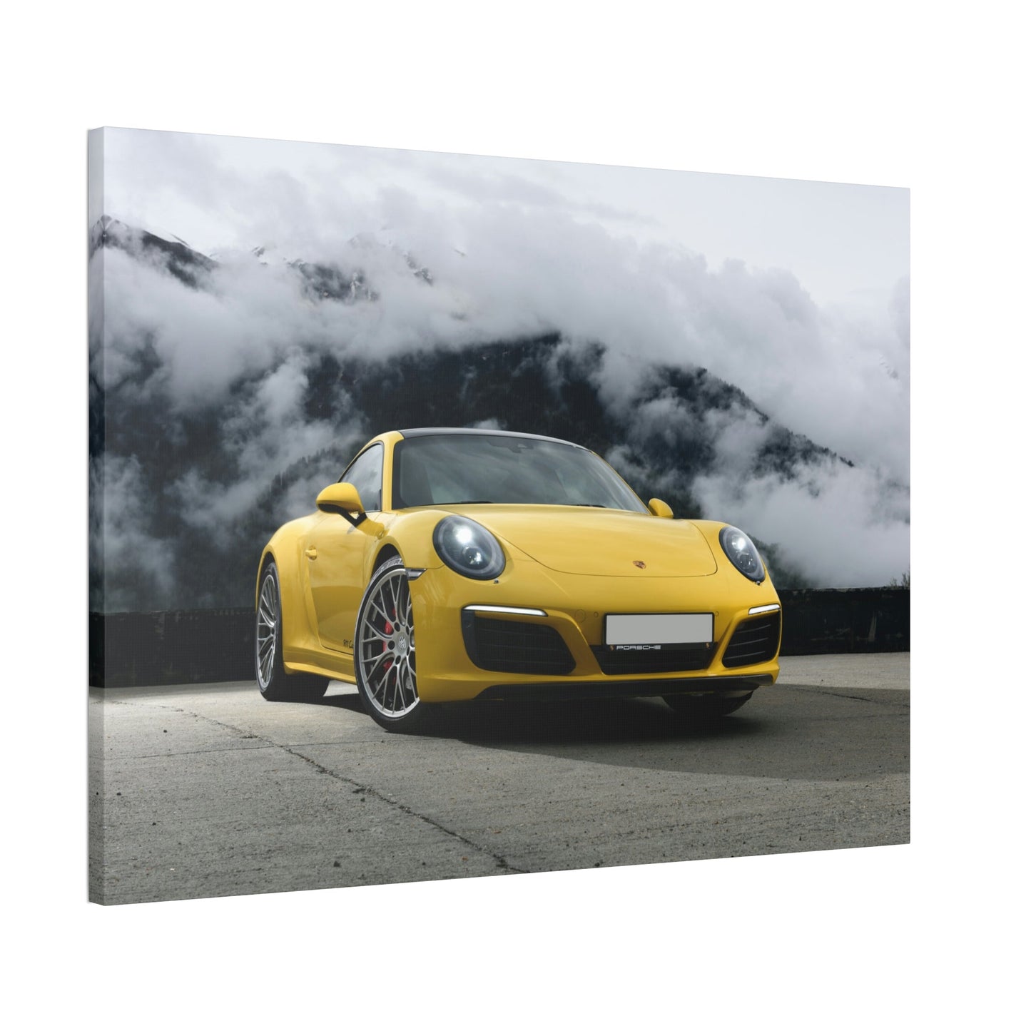 Porsche in the Mountains: A Scenic Canvas & Poster Print for Adventurers